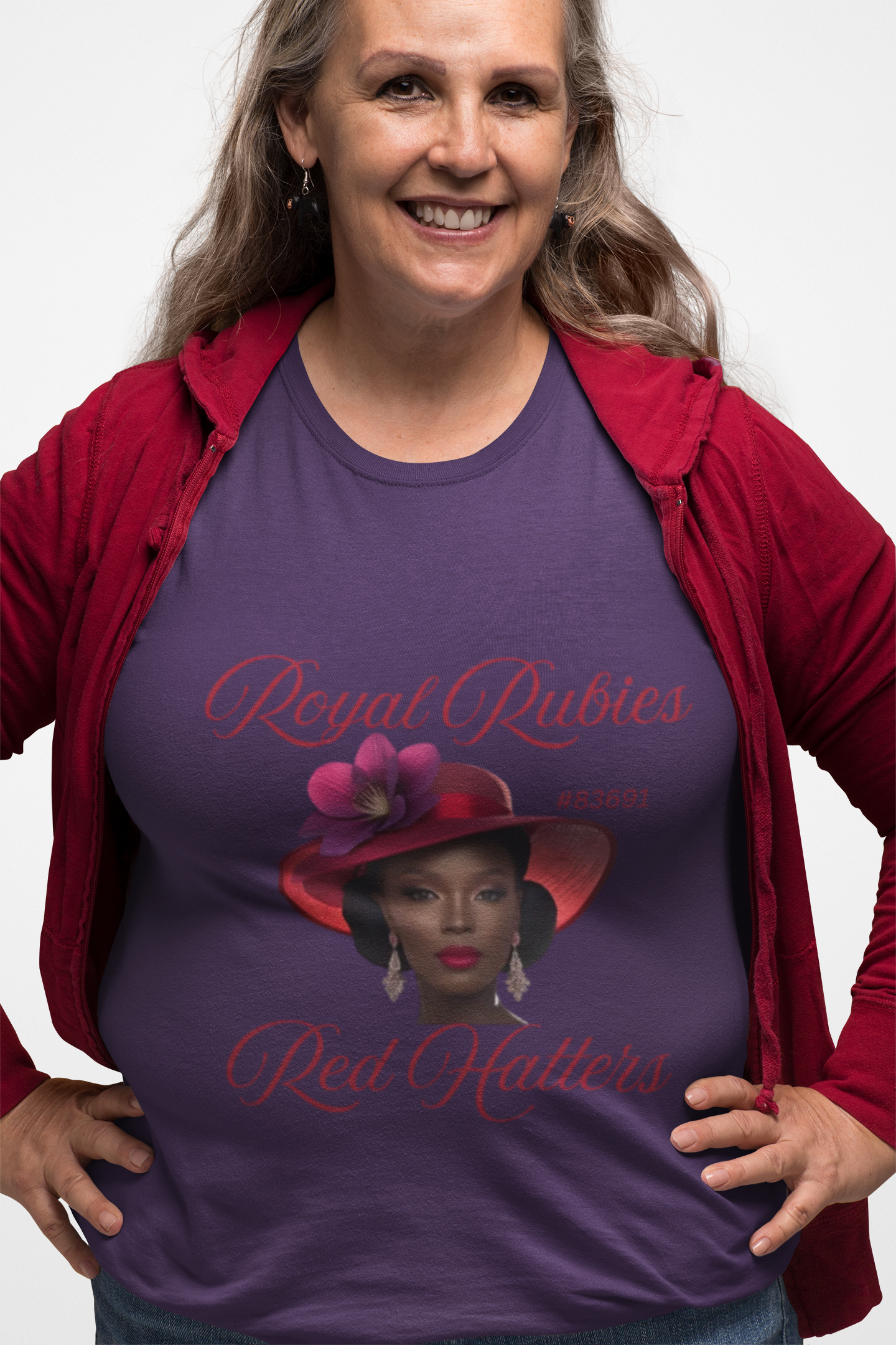 Elegant Long Sleeve Tee for Royal Hatters, Ideal for Celebrations and Gatherings, Chic Layering Piece, Gift for Mom, Stylish Statement product thumbnail image Elegant Long Sleeve Tee for Royal Hatters, Ideal for Celebrations and Gatherings, Chic Layering Piece, Gift for Mom, Stylish Statement product thumbnail image