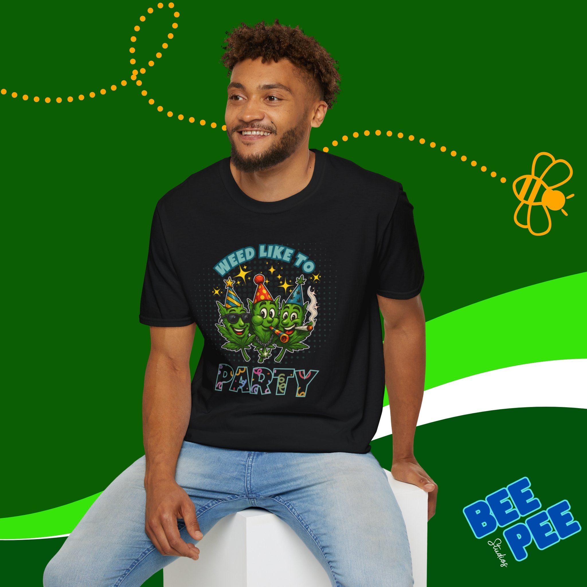 Graphic T-Shirt 'Weed Like to Party' product thumbnail image Graphic T-Shirt 'Weed Like to Party' product thumbnail image
