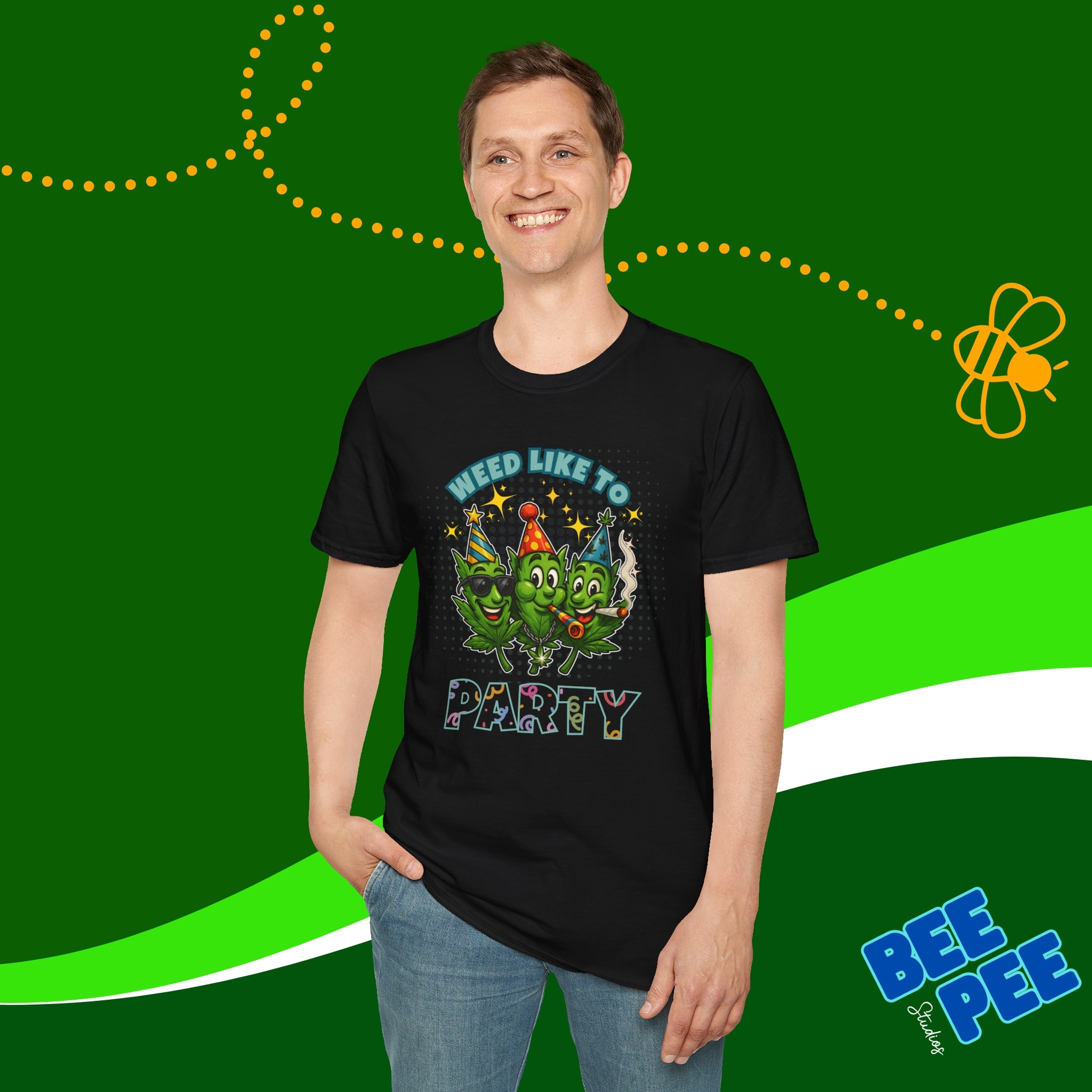 Graphic T-Shirt 'Weed Like to Party' product thumbnail image Graphic T-Shirt 'Weed Like to Party' product thumbnail image