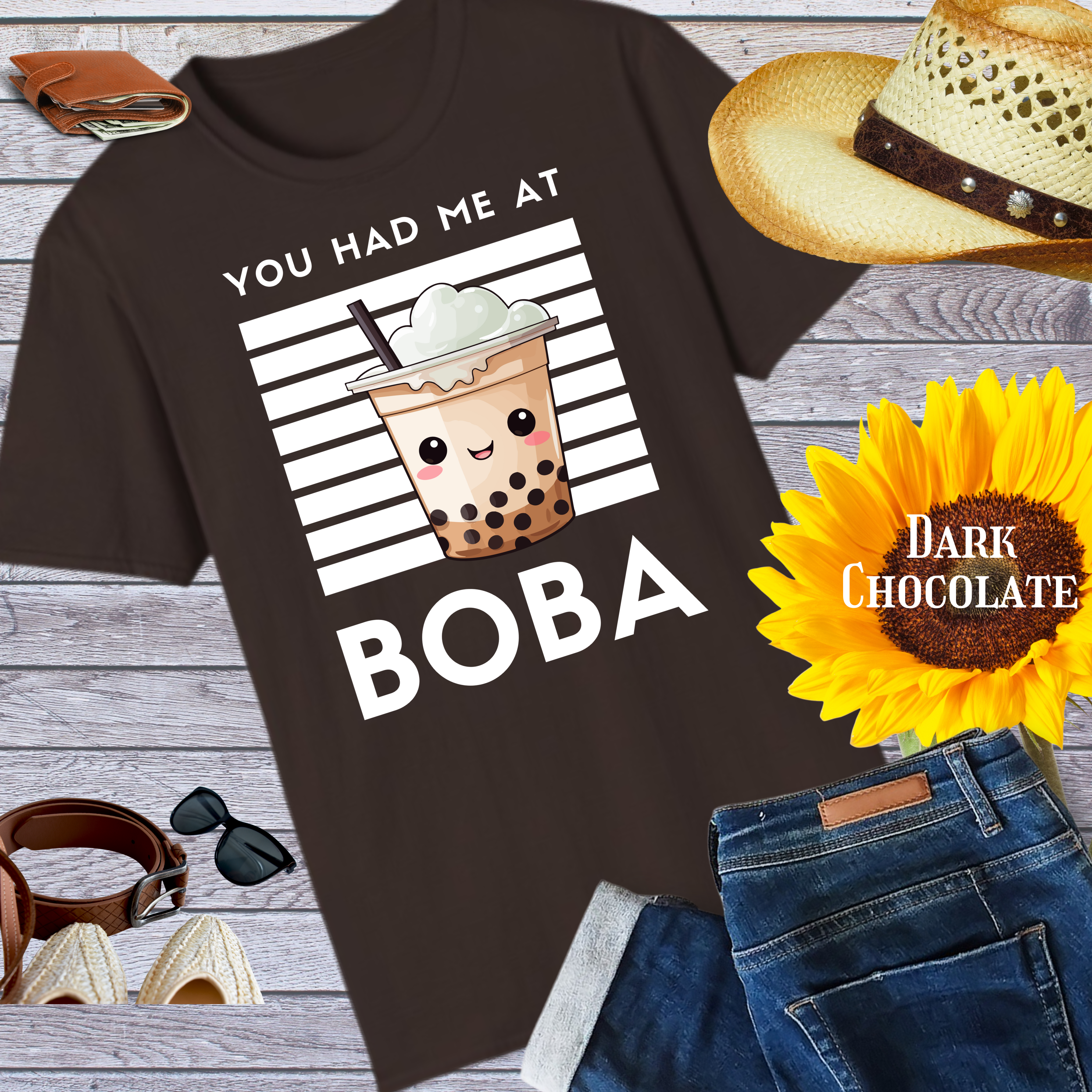 Kawaii Boba Tea T-Shirt | Cute Drink Tee, Unisex Softstyle, Casual Wear, Gift for Tea Lovers, Summer Vibes, Fun Fashion product thumbnail image