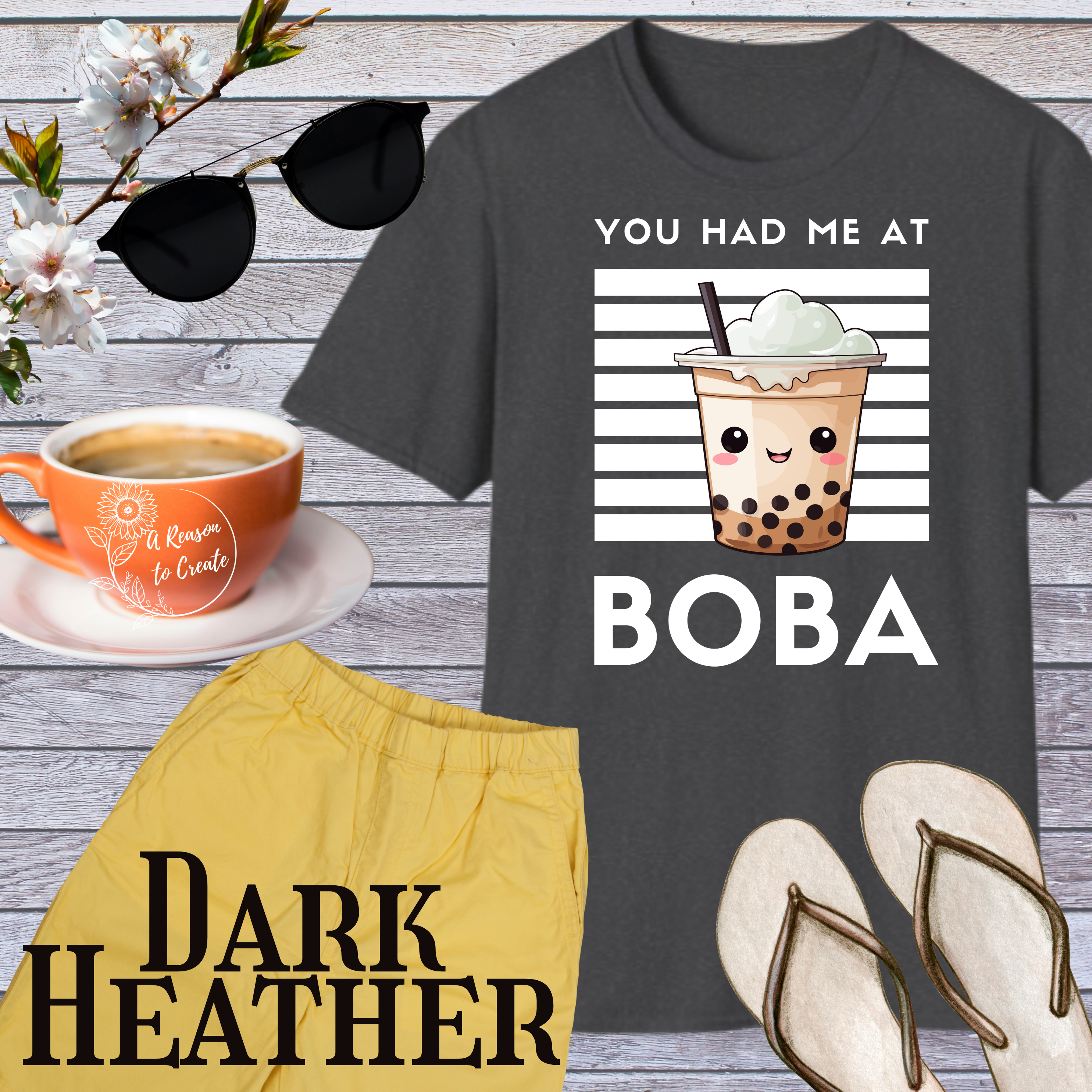 Kawaii Boba Tea T-Shirt | Cute Drink Tee, Unisex Softstyle, Casual Wear, Gift for Tea Lovers, Summer Vibes, Fun Fashion product thumbnail image