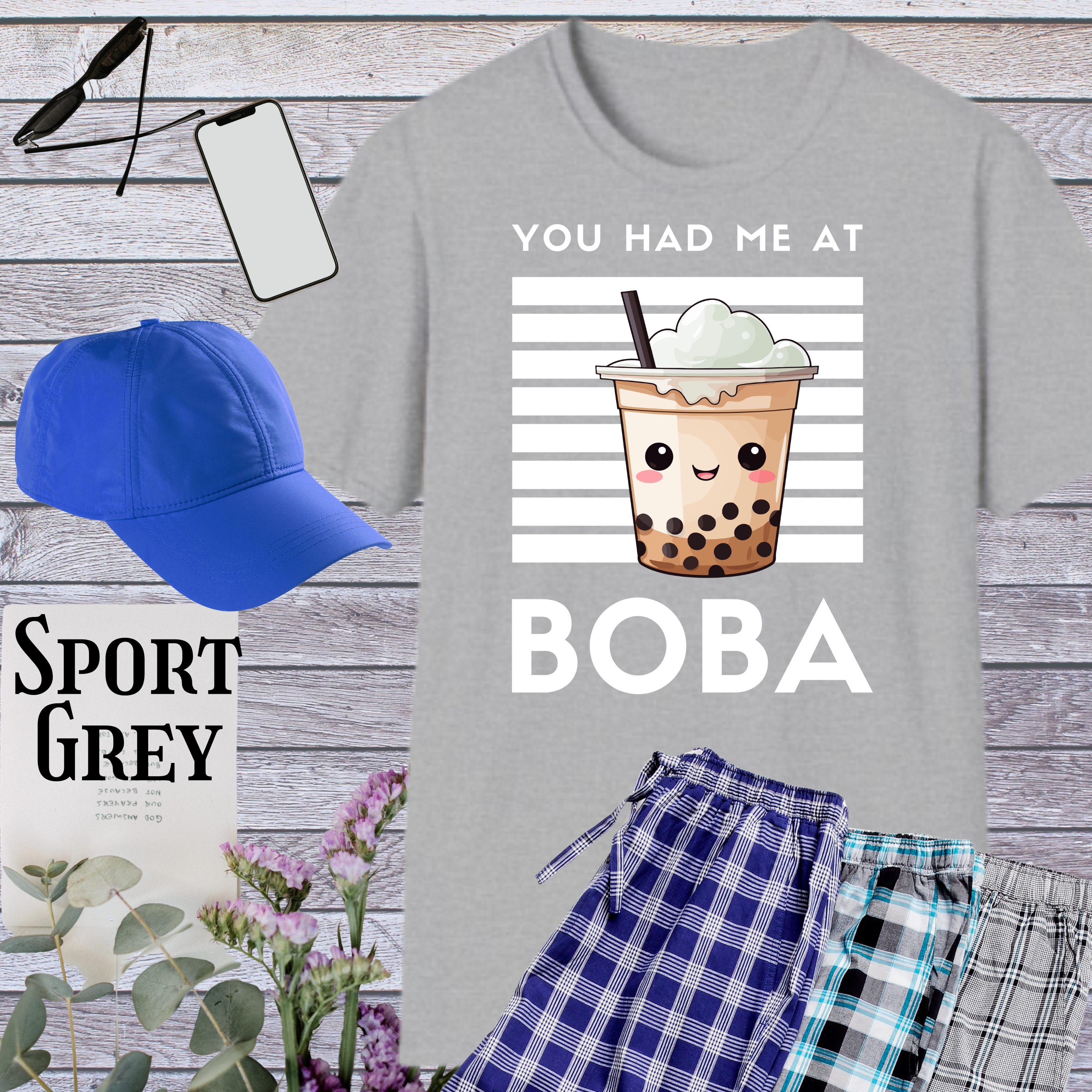 Kawaii Boba Tea T-Shirt | Cute Drink Tee, Unisex Softstyle, Casual Wear, Gift for Tea Lovers, Summer Vibes, Fun Fashion product thumbnail image
