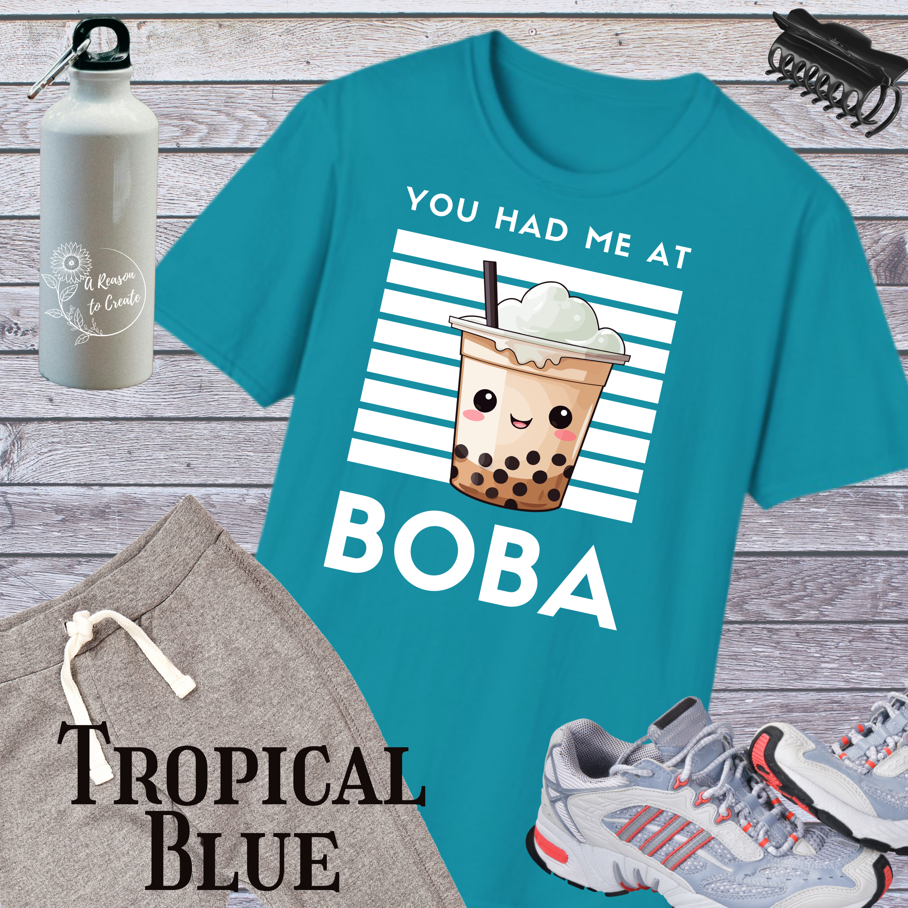 Kawaii Boba Tea T-Shirt | Cute Drink Tee, Unisex Softstyle, Casual Wear, Gift for Tea Lovers, Summer Vibes, Fun Fashion product thumbnail image