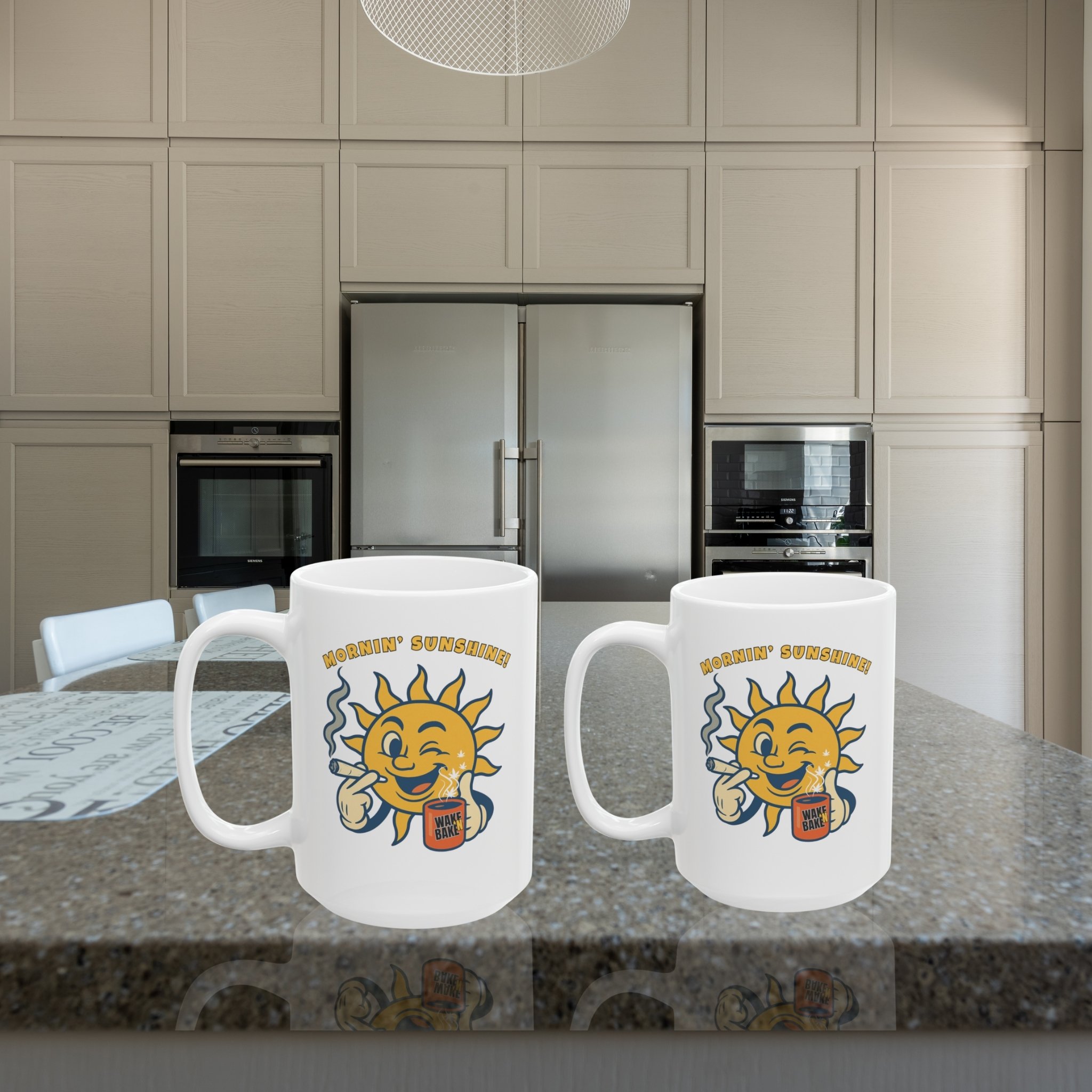 Funny "Mornin' Sunshine" Marijuana Sun Ceramic Mug product thumbnail image Funny "Mornin' Sunshine" Marijuana Sun Ceramic Mug product thumbnail image