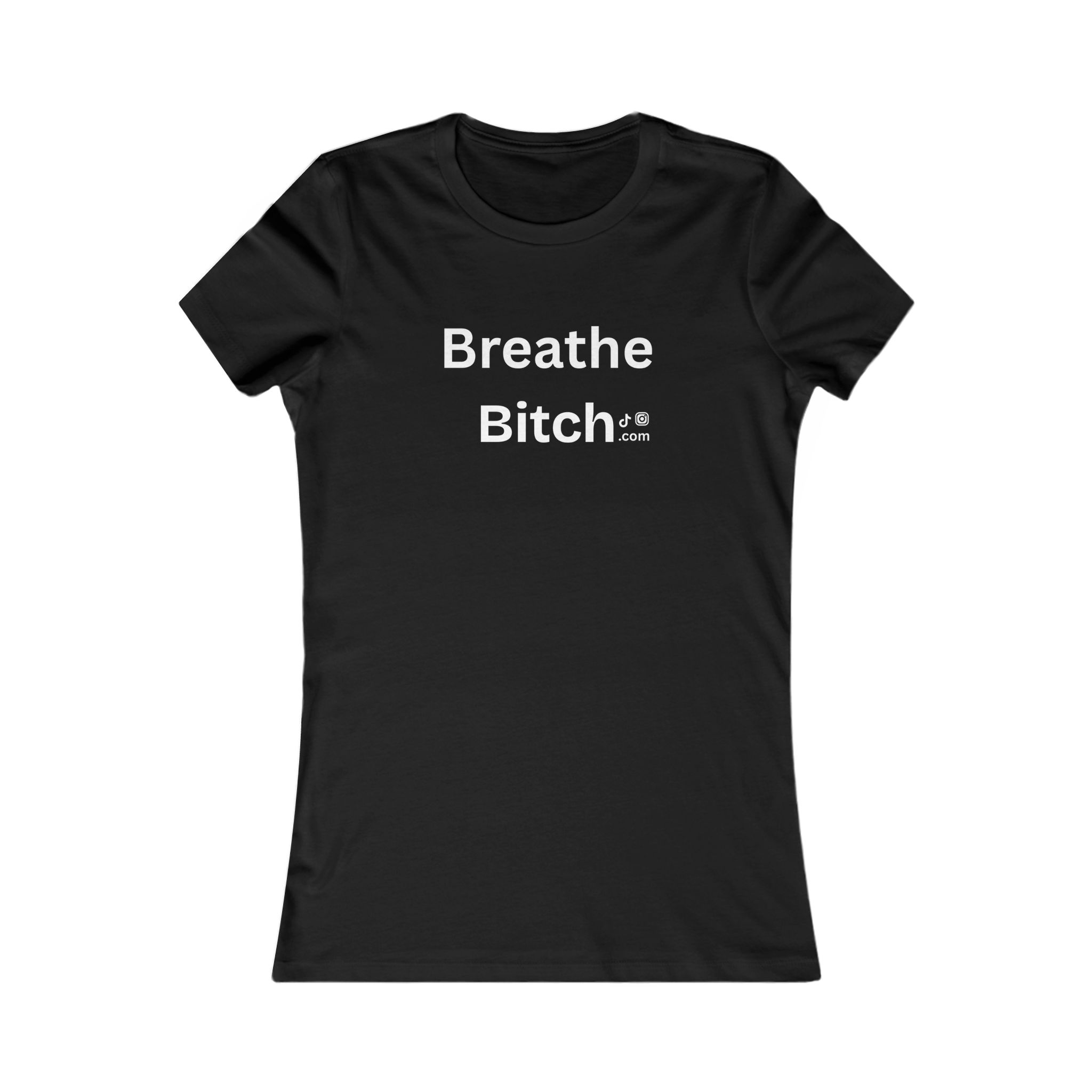 Woman's light weight Breathe Bitch tee product thumbnail image Woman's light weight Breathe Bitch tee product thumbnail image