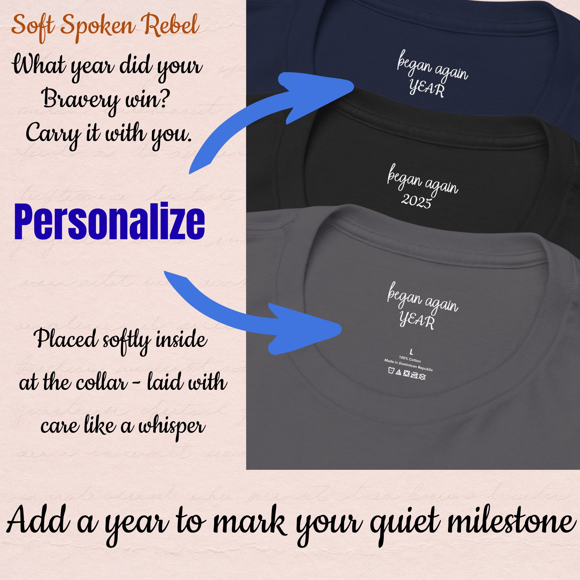 Soft Voice Hard Truth Shirt, Custom Empowerment Tee, Personalized Feminist Statementwear, Quiet Strength Gift, Minimalist Quote Shirt product thumbnail image