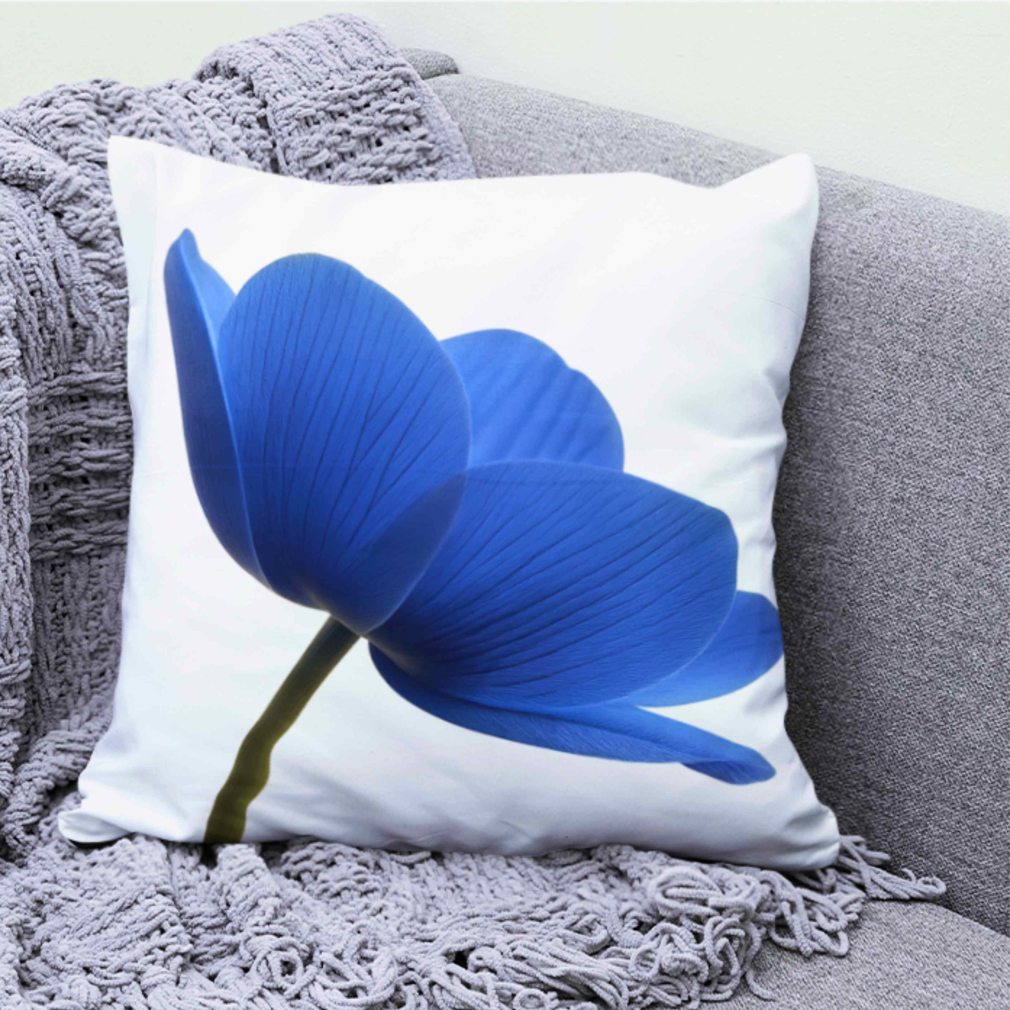 Blue Floral Decorative Pillow, Cozy Home Accent, Gift for Nature Lovers, Stylish Cushion for Living Room, Spring Decor, Housewarming Gift Blue Floral Decorative Pillow, Cozy Home Accent, Gift for Nature Lovers, Stylish Cushion for Living Room, Spring Decor, Housewarming Gift
