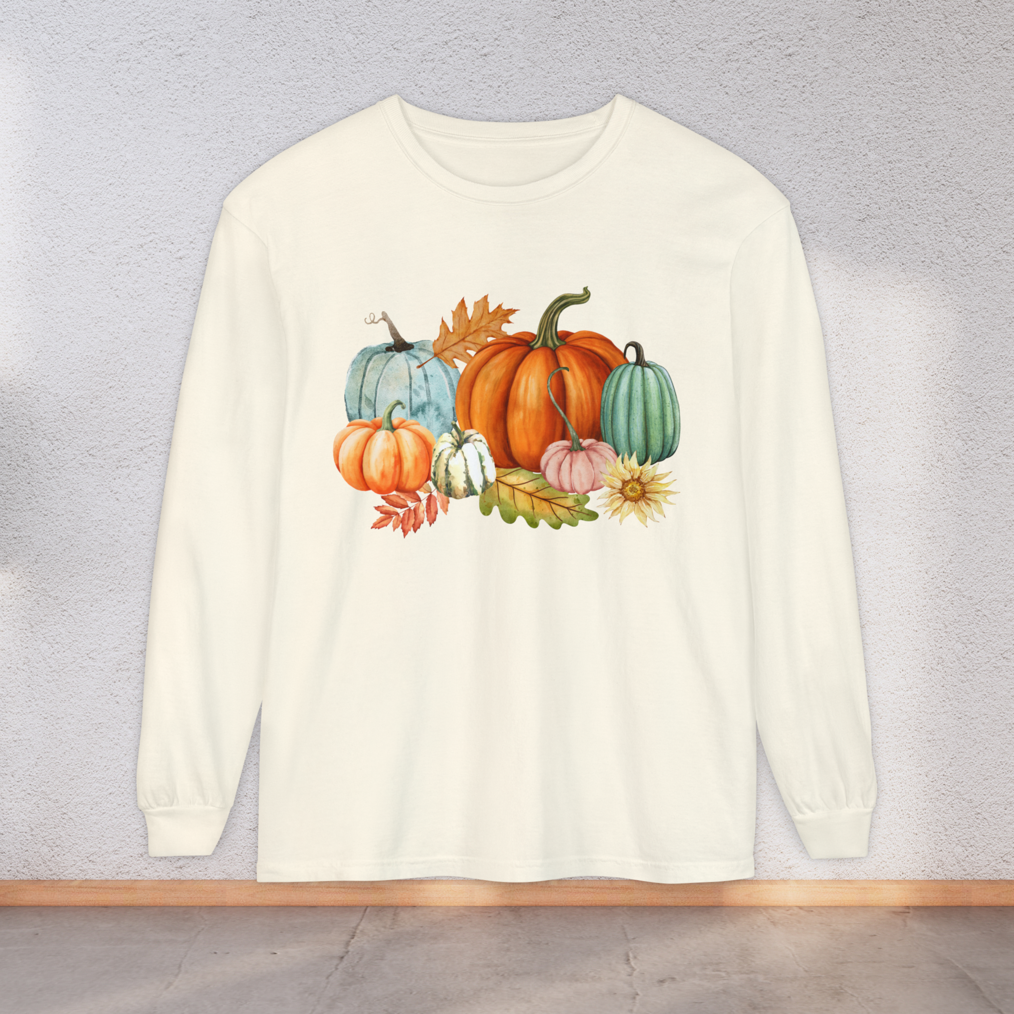 Watercolor Pumpkin Long Sleeve Shirt | Fall Harvest T-Shirt | Autumn Pumpkin Graphic Tee | Thanksgiving Outfit | Cozy Fall Top product thumbnail image Watercolor Pumpkin Long Sleeve Shirt | Fall Harvest T-Shirt | Autumn Pumpkin Graphic Tee | Thanksgiving Outfit | Cozy Fall Top product thumbnail image