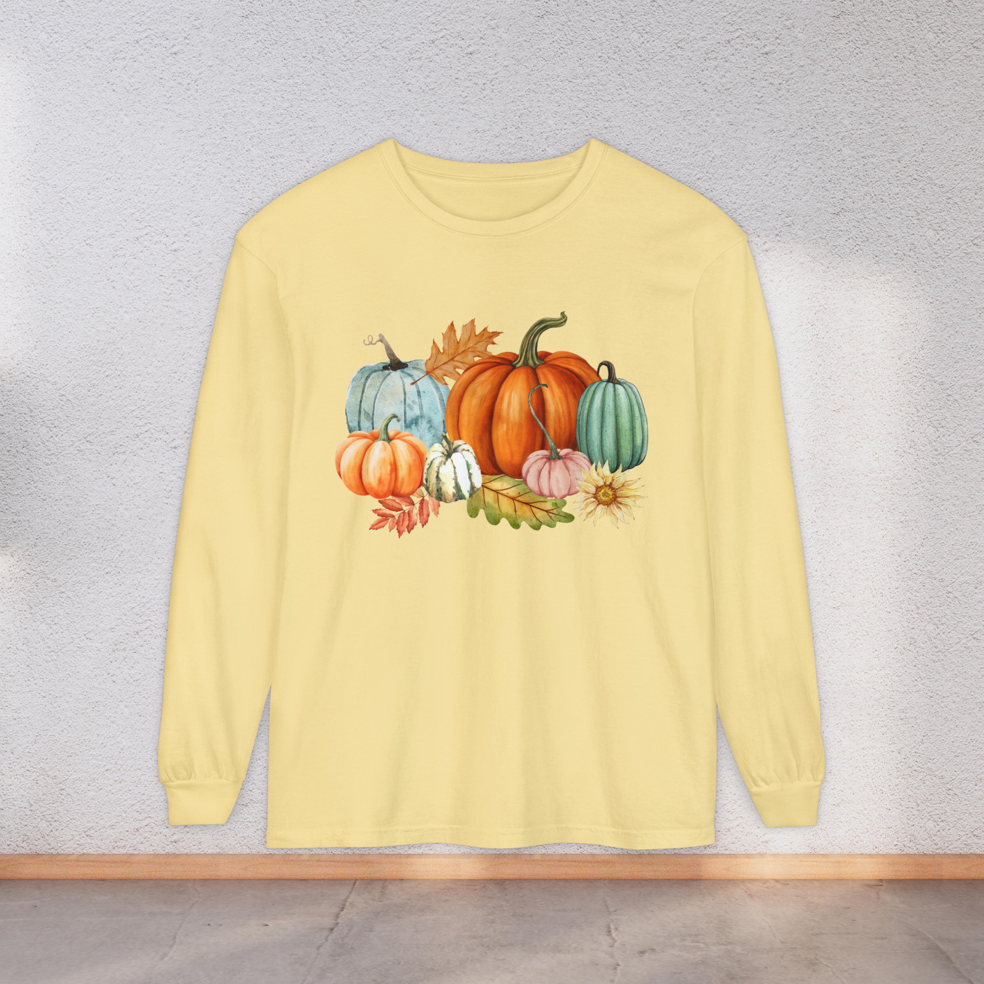 Watercolor Pumpkin Long Sleeve Shirt | Fall Harvest T-Shirt | Autumn Pumpkin Graphic Tee | Thanksgiving Outfit | Cozy Fall Top product thumbnail image Watercolor Pumpkin Long Sleeve Shirt | Fall Harvest T-Shirt | Autumn Pumpkin Graphic Tee | Thanksgiving Outfit | Cozy Fall Top product thumbnail image