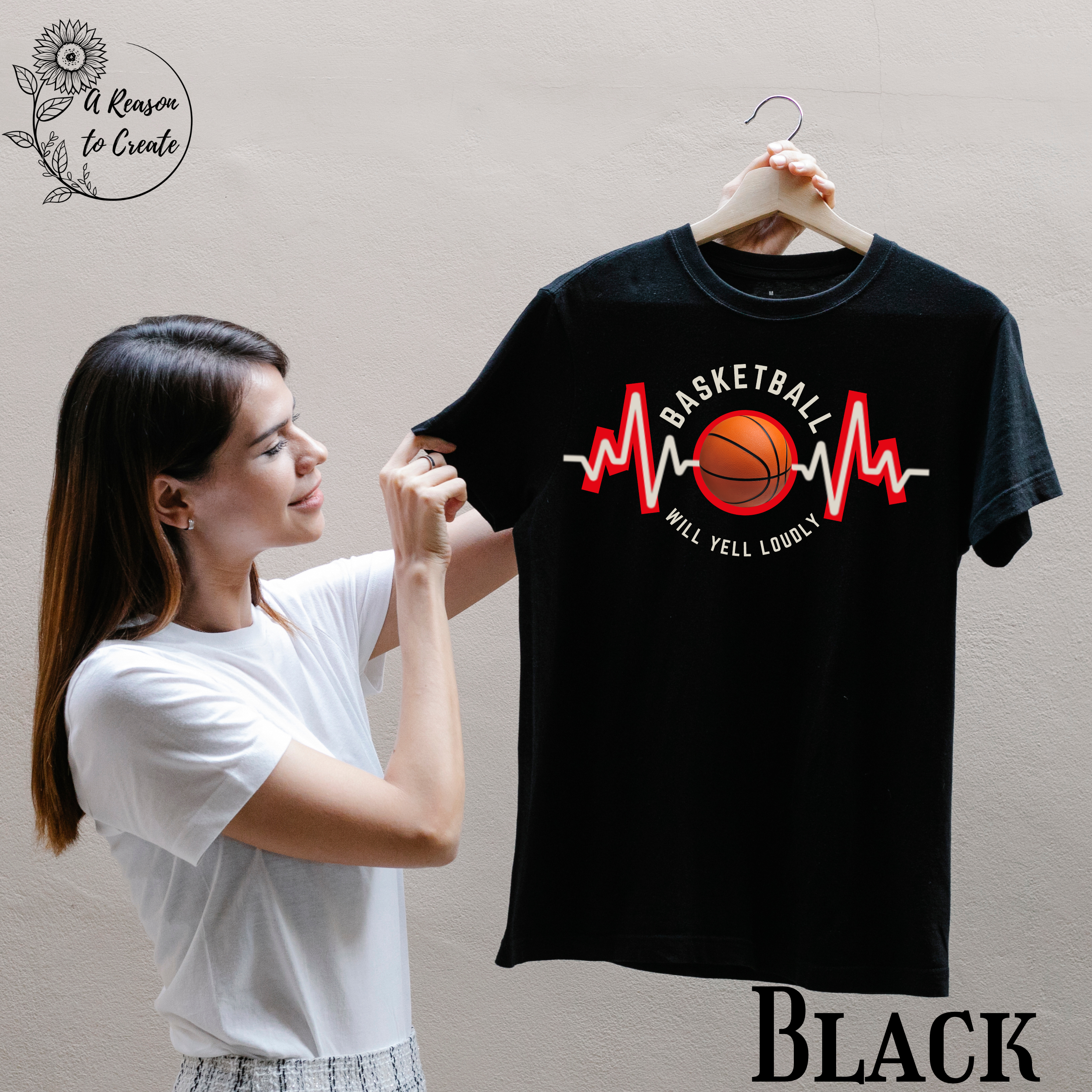 Basketball Heartbeat Unisex Softstyle T-Shirt, Sports Tee, Gift for Athletes, Workout Shirt, Basketball Fan Apparel, Casual Wear product thumbnail image
