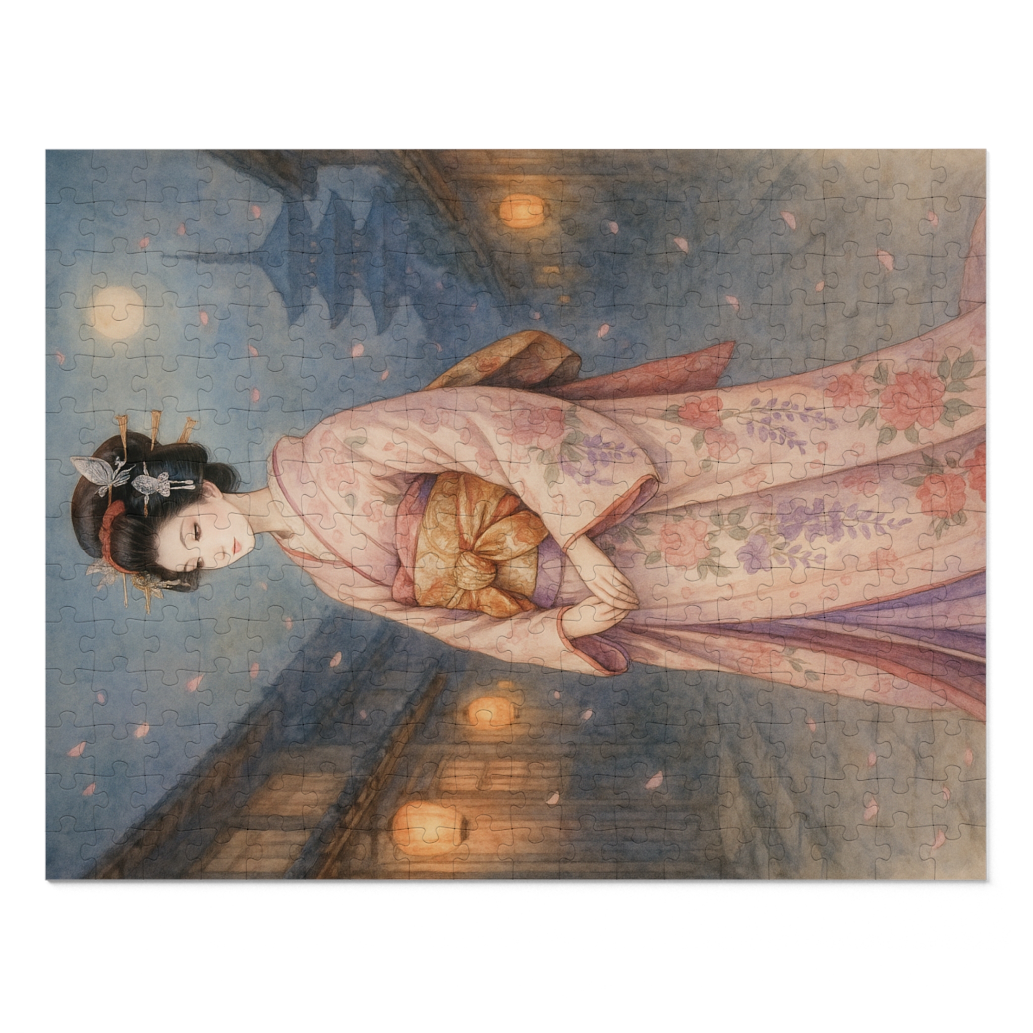 Kimono Beauty Puzzle – Moonlit Evening with a Kyoto Princess (252 / 500 / 1000 Pieces) product thumbnail image