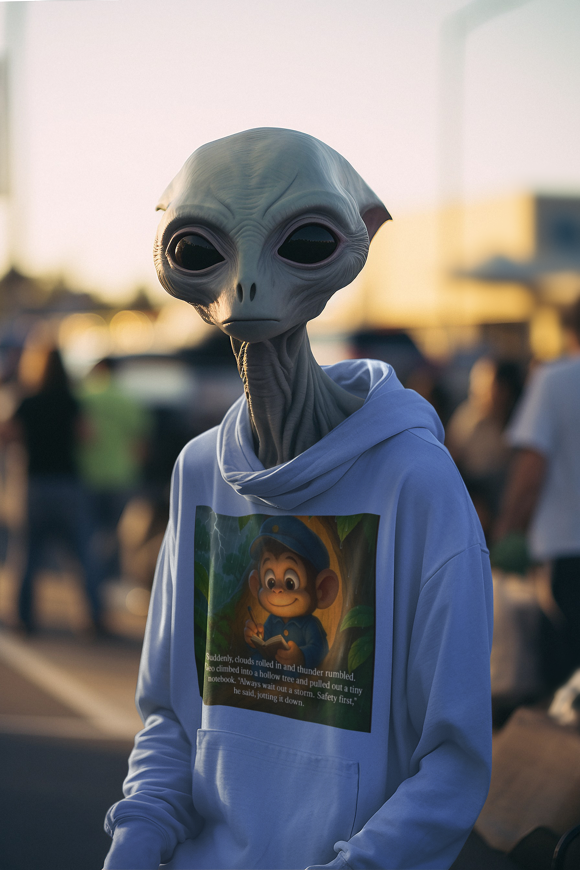 Funny Monkey Hoodie - Youth Heavy Blend product thumbnail image