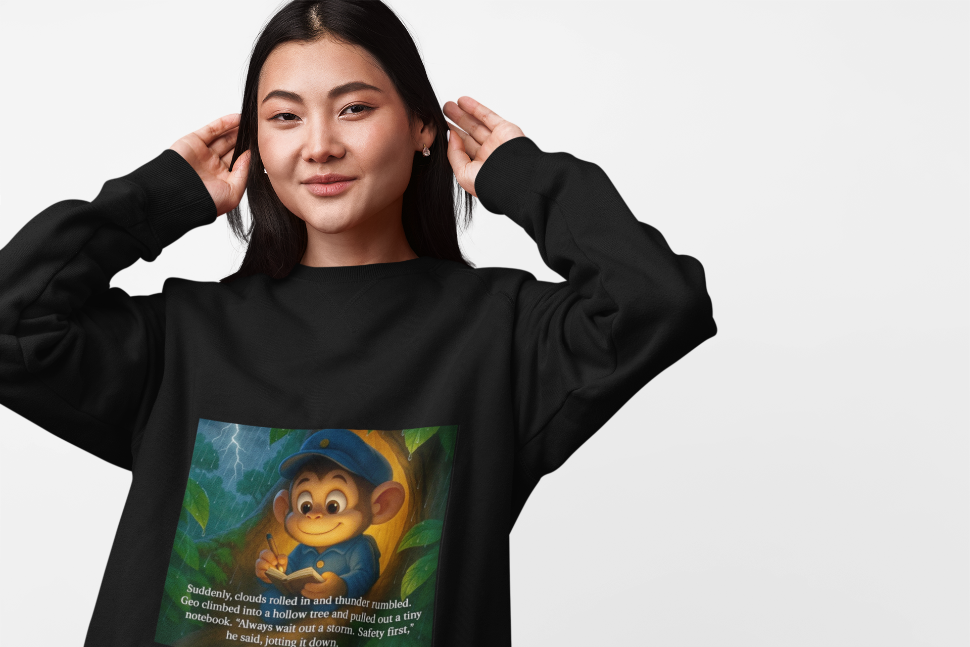 Funny Monkey Hoodie - Youth Heavy Blend product thumbnail image