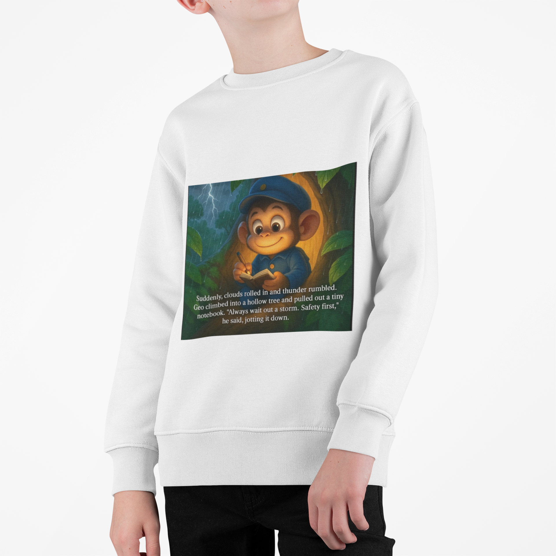 Funny Monkey Hoodie - Youth Heavy Blend product thumbnail image