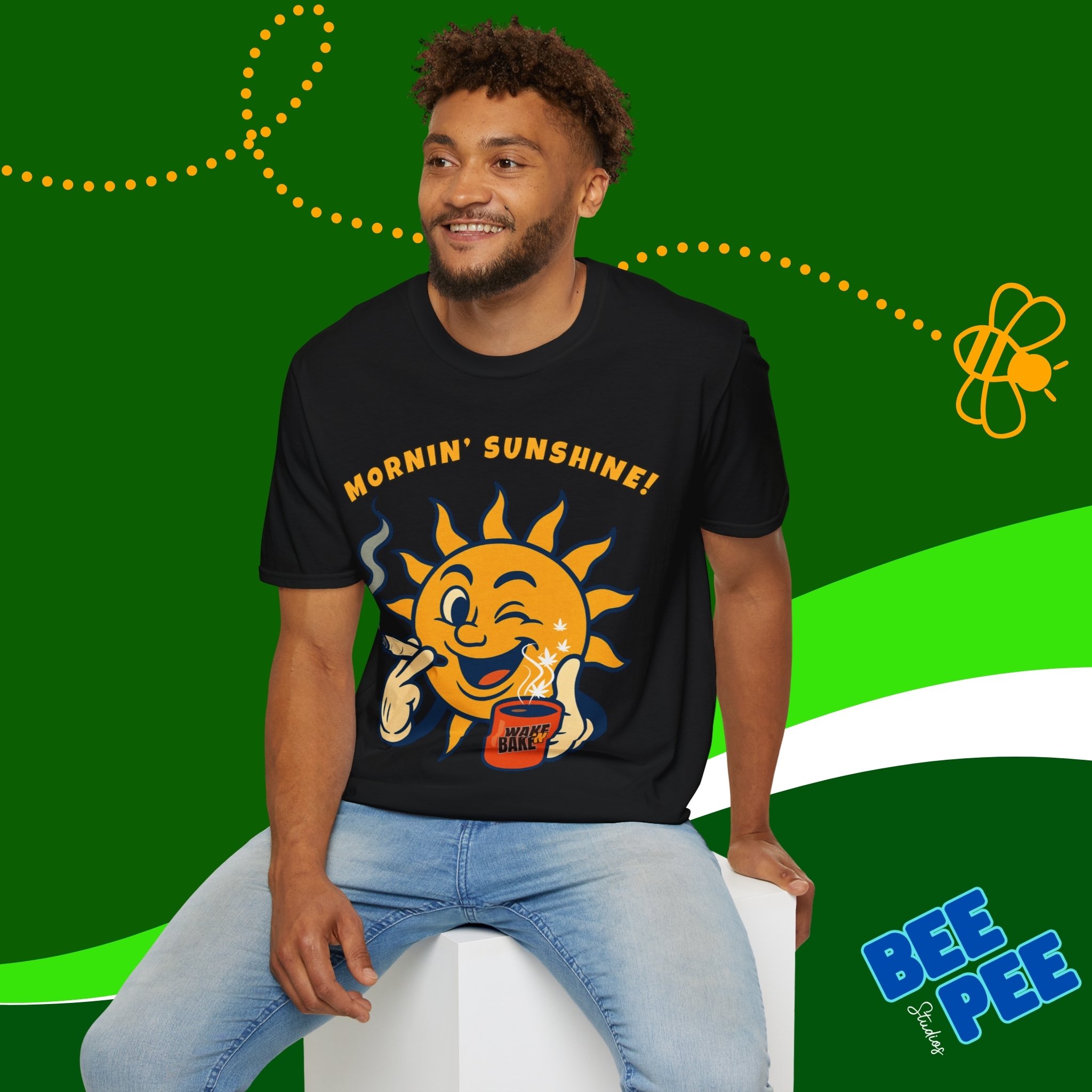 Funny Sun "Wake 'N Bake" Softstyle T-Shirt product thumbnail image Funny Sun "Wake 'N Bake" Softstyle T-Shirt product thumbnail image