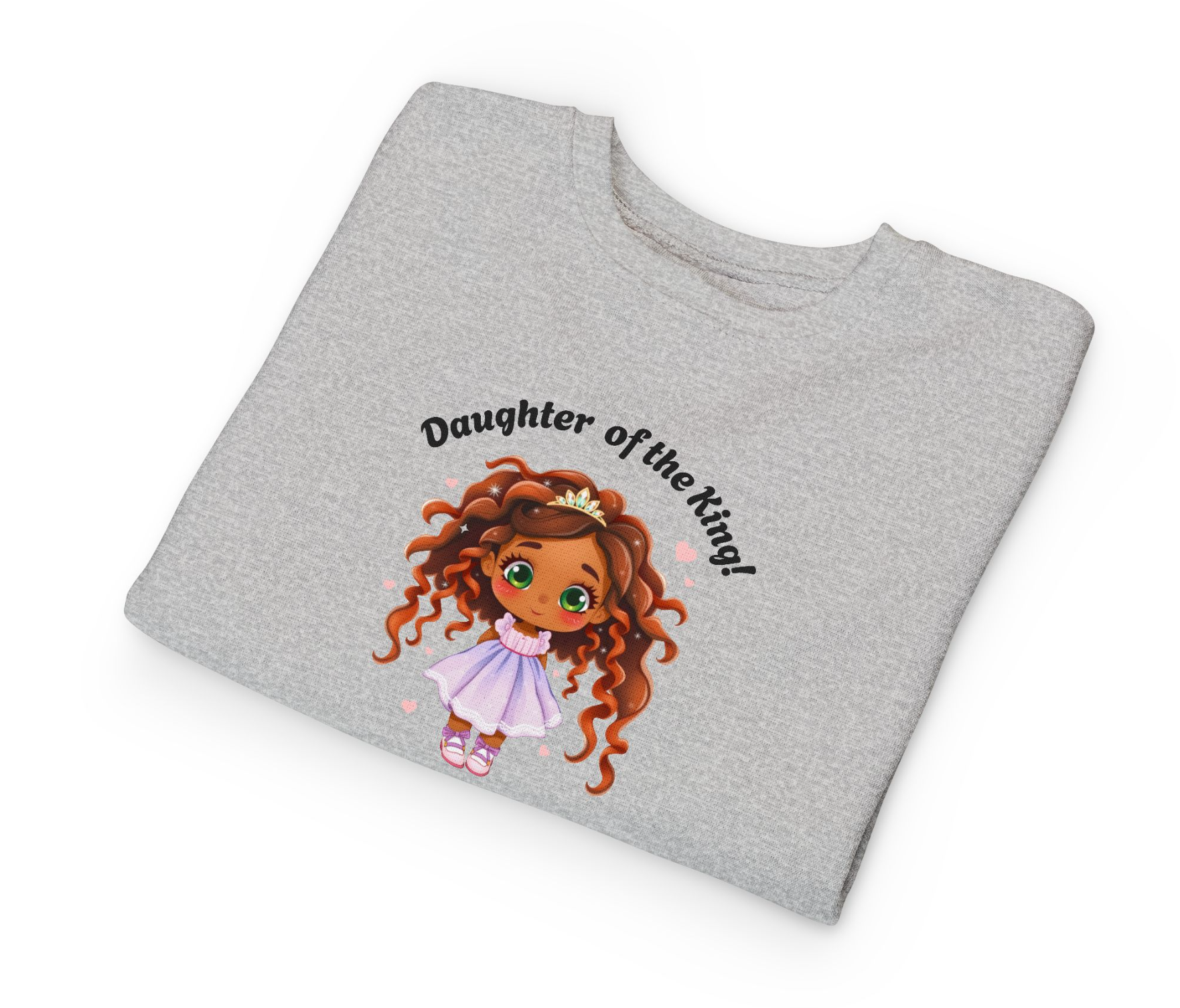 Toddler Sweatshirt - Daughter of the King Design, Cute Gift for Little Girls, Birthday Present, Princess Sweatshirt, Toddler Apparel product thumbnail image Toddler Sweatshirt - Daughter of the King Design, Cute Gift for Little Girls, Birthday Present, Princess Sweatshirt, Toddler Apparel product thumbnail image