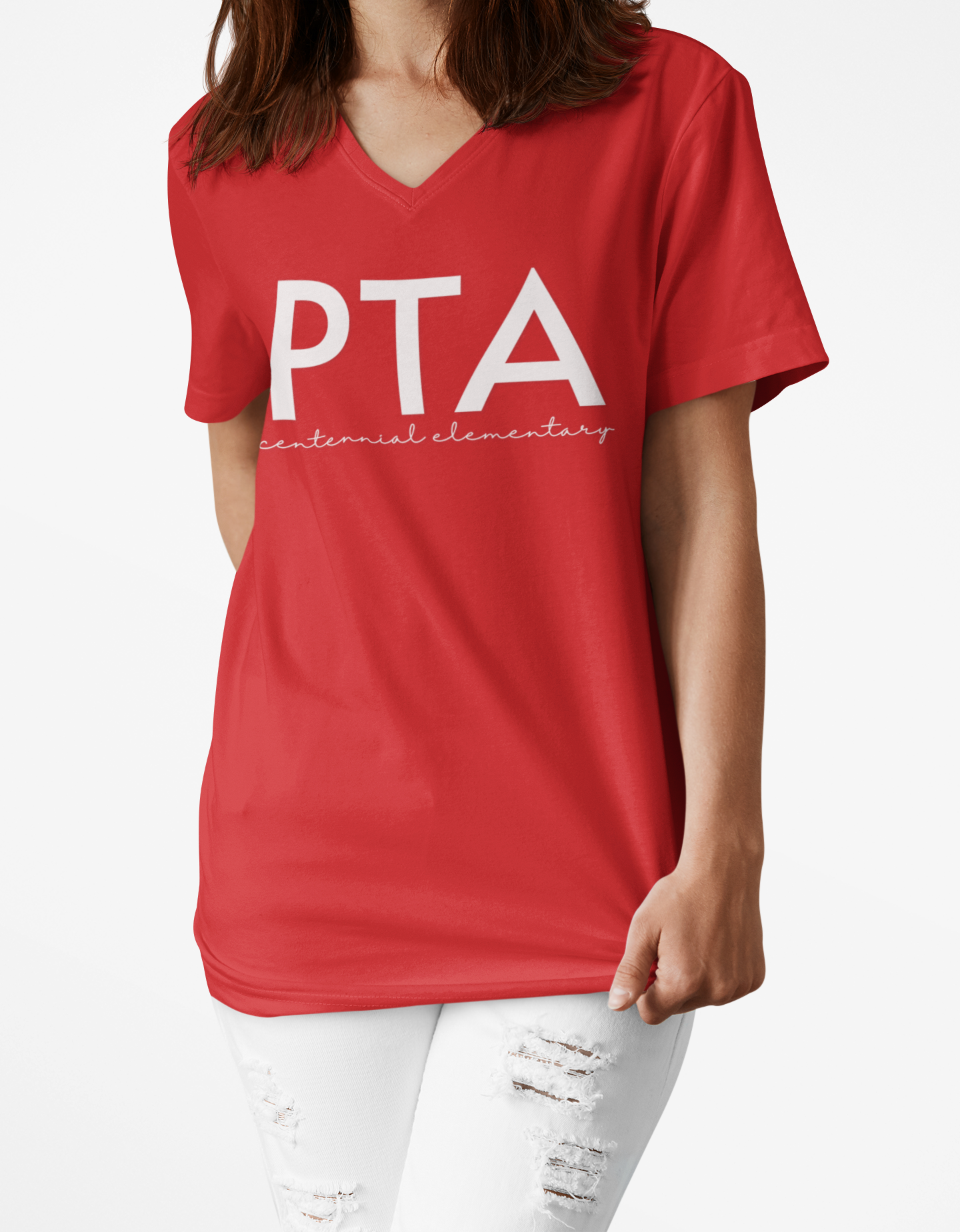 PTA V-Neck Tee, Parent Teacher Association Shirt, School Spirit Wear, Back to School product thumbnail image PTA V-Neck Tee, Parent Teacher Association Shirt, School Spirit Wear, Back to School product thumbnail image