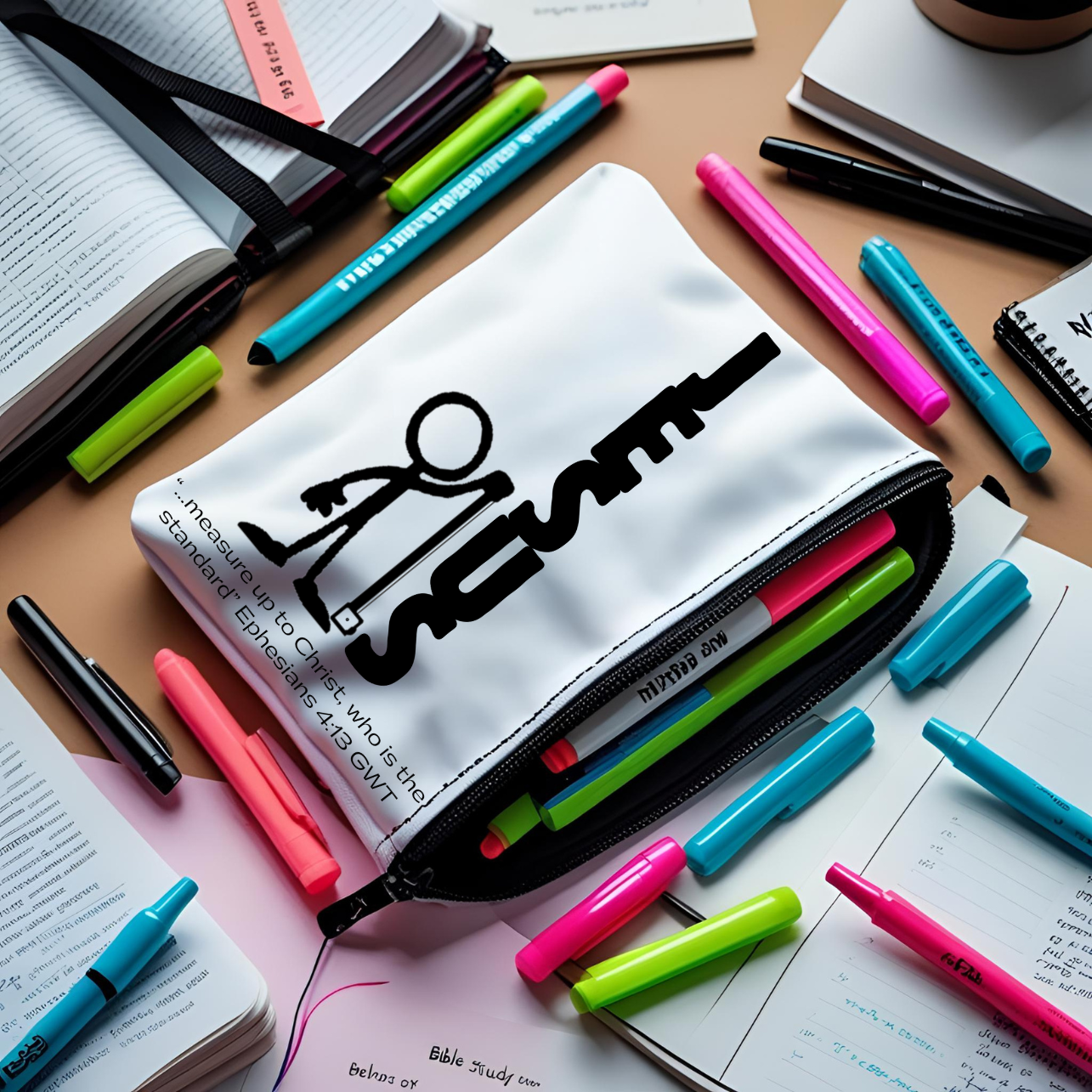 Jesus is THE Standard Accessory Pouch for Bible Study, Back-to-School, Pens, Pencils, Markers, Faith-Based Inspiration, Christian Gift, Bible Verse Pouch, Prayer Pocket, Motivational Organizer Jesus is THE Standard Accessory Pouch for Bible Study, Back-to-School, Pens, Pencils, Markers, Faith-Based Inspiration, Christian Gift, Bible Verse Pouch, Prayer Pocket, Motivational Organizer