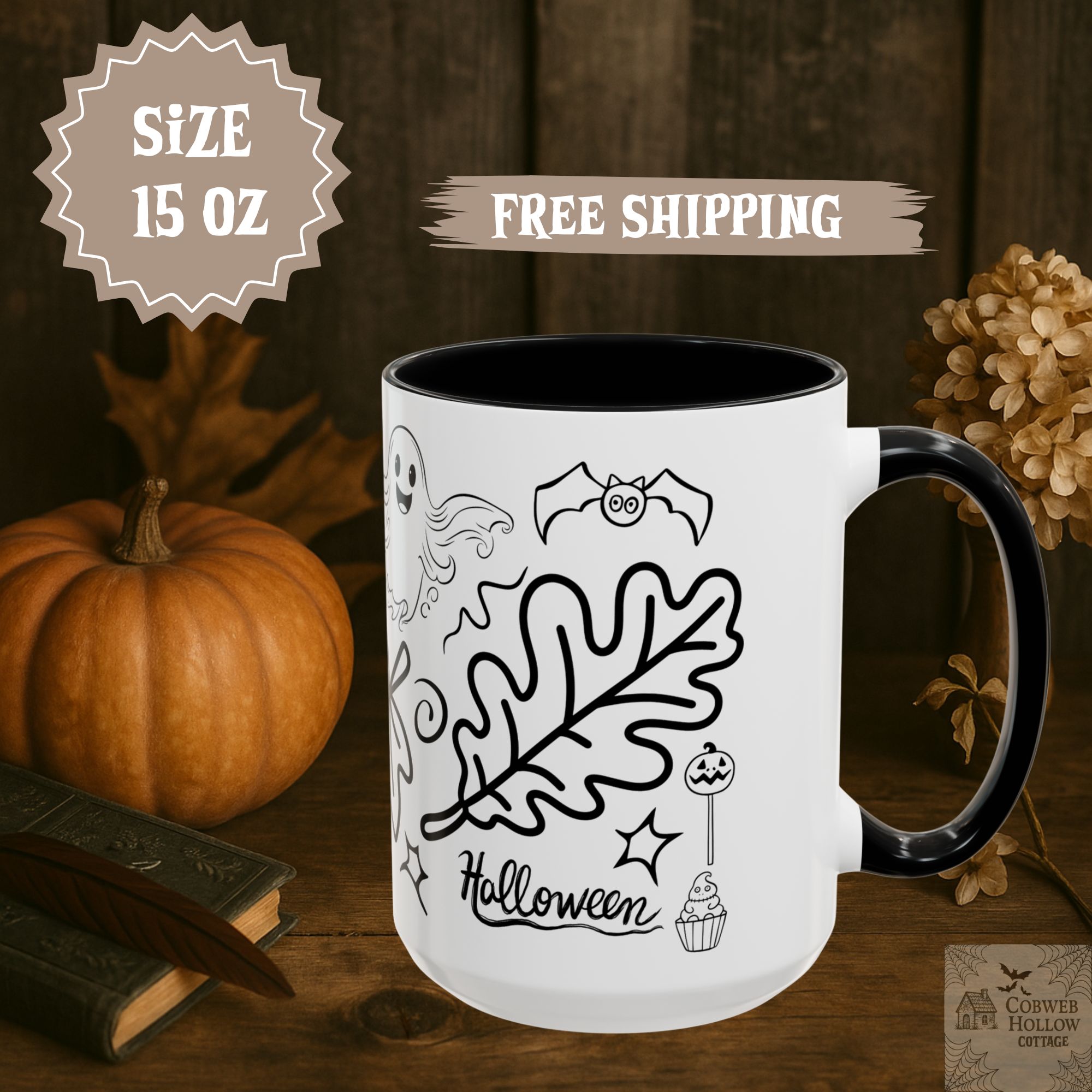 Mug Halloween Doodle Mug 11oz/15oz product thumbnail image