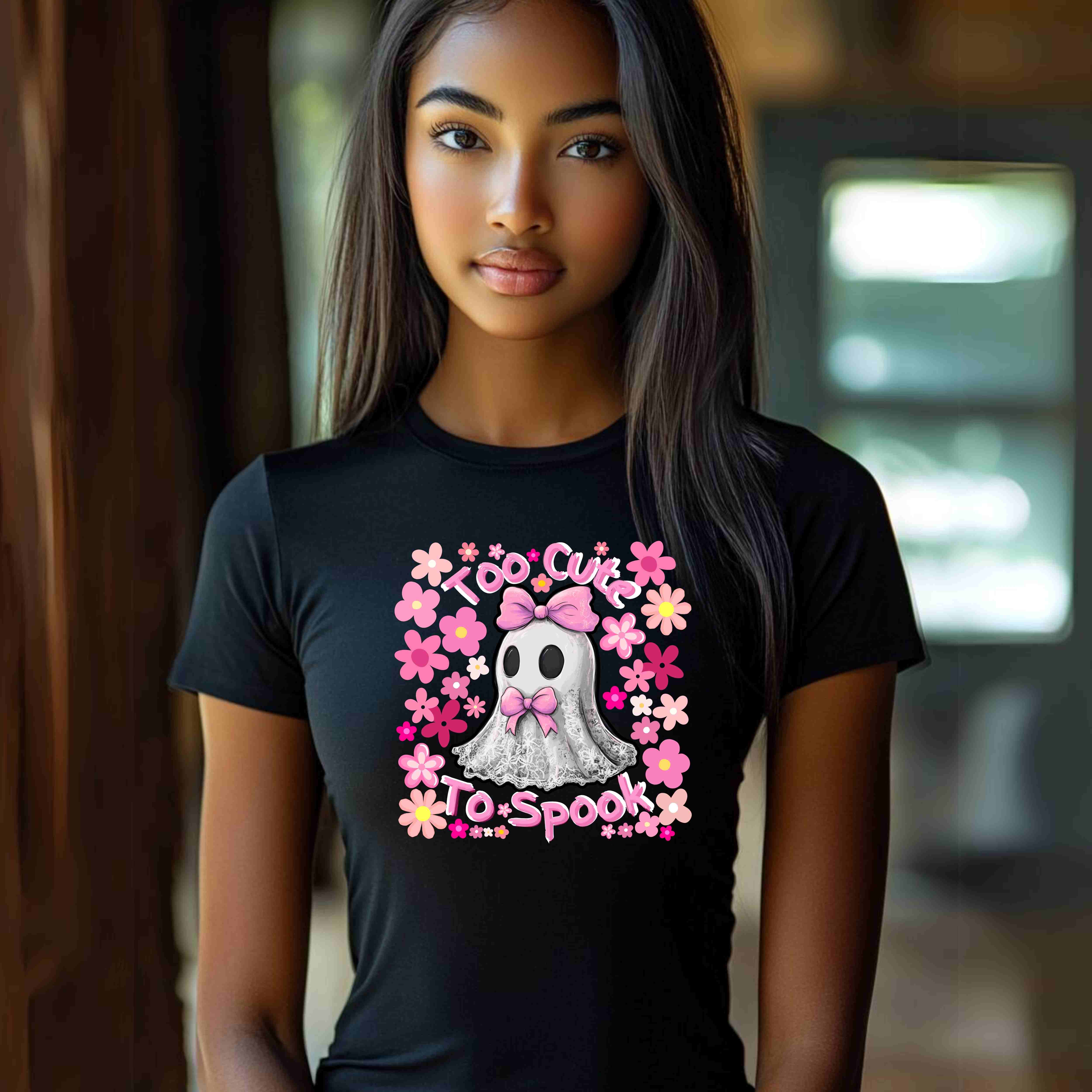 Too Cute to Spook Ghost Unisex Softstyle T-Shirt, Perfect for Halloween, Cute Ghost Tee, Spooky Season Shirt, Fall Festival Outfits, Gifting product thumbnail image