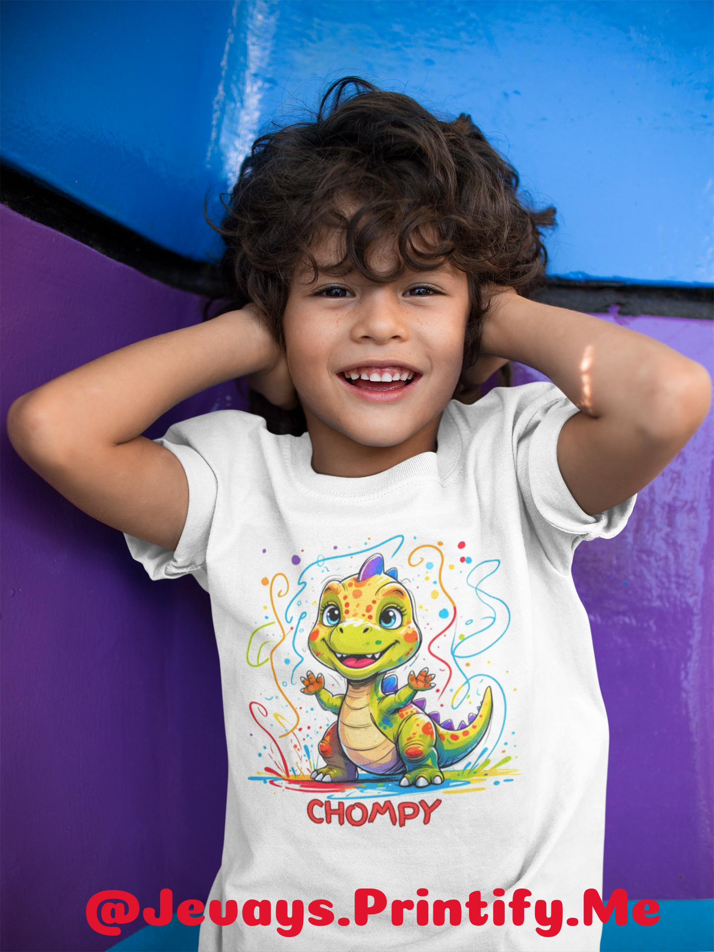 Toddler Dino Tee - Chompy the Dinosaur Design for Kids