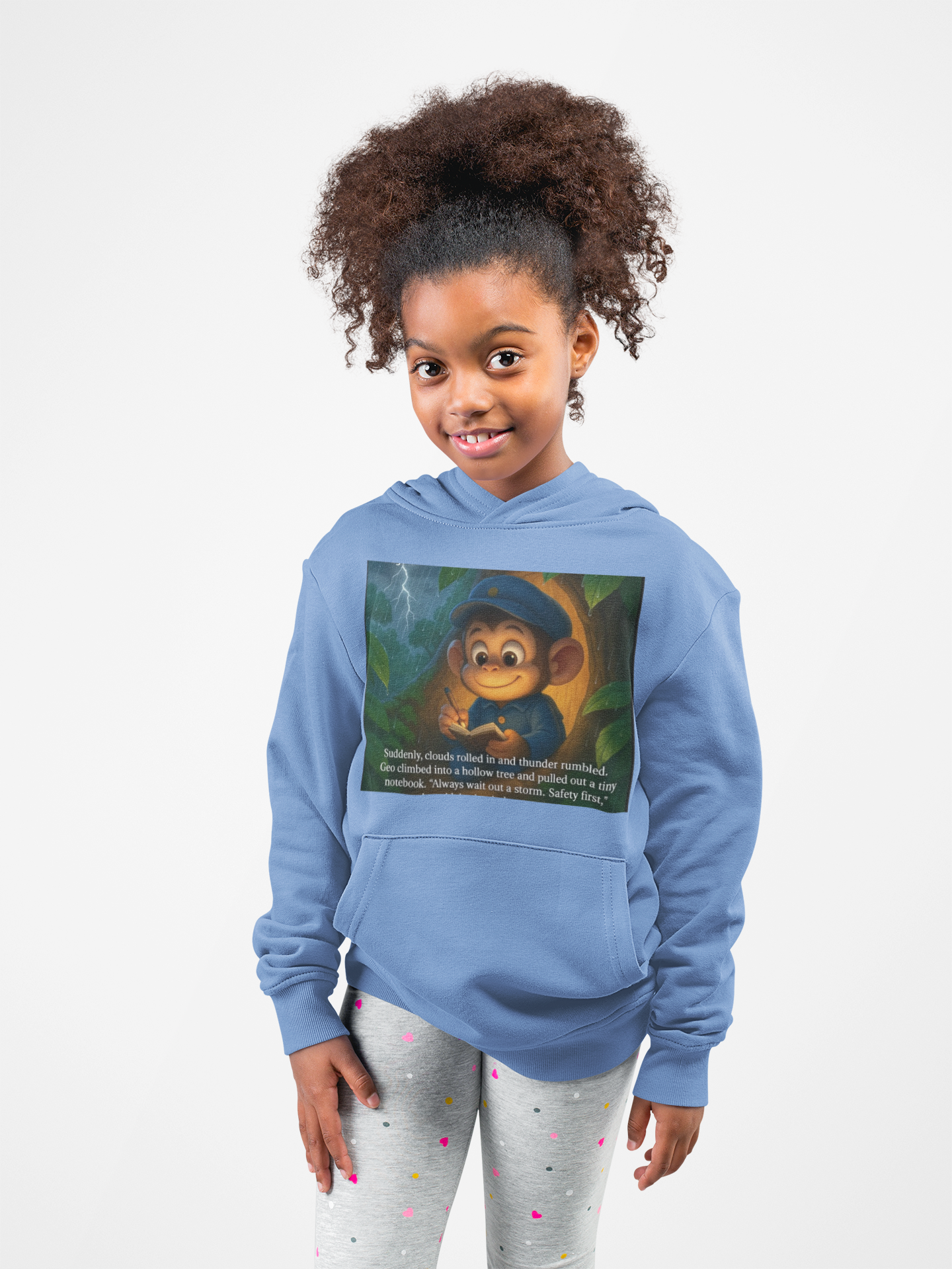 Kids Geo the Monkey Hoodie product thumbnail image Kids Geo the Monkey Hoodie product thumbnail image