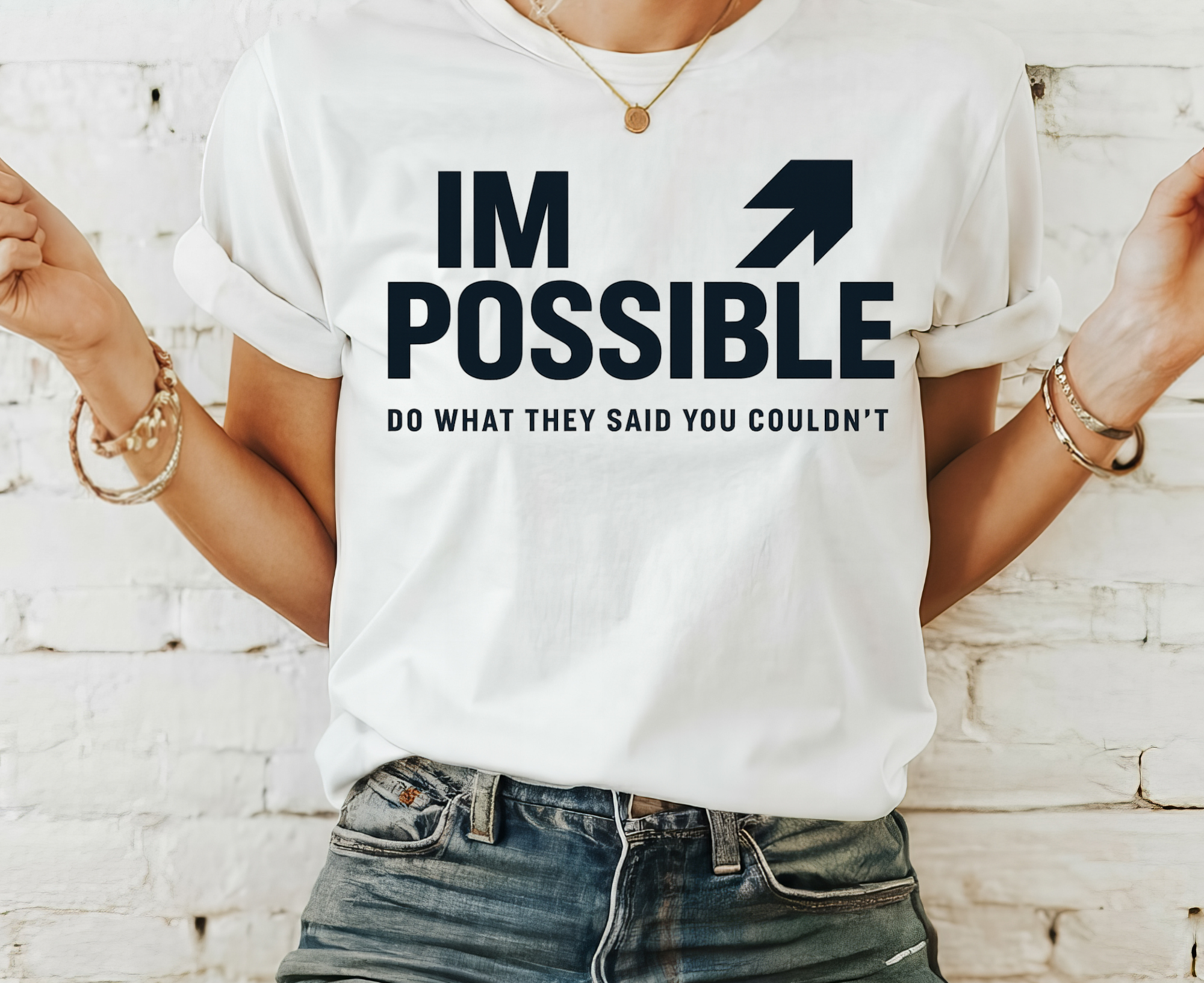 Inspiring Unisex Tee: "IM POSSIBLE" - Motivational Shirt, Gift for Dreamers, Uplifting Apparel, Everyday Wear, Self-Improvement product thumbnail image
