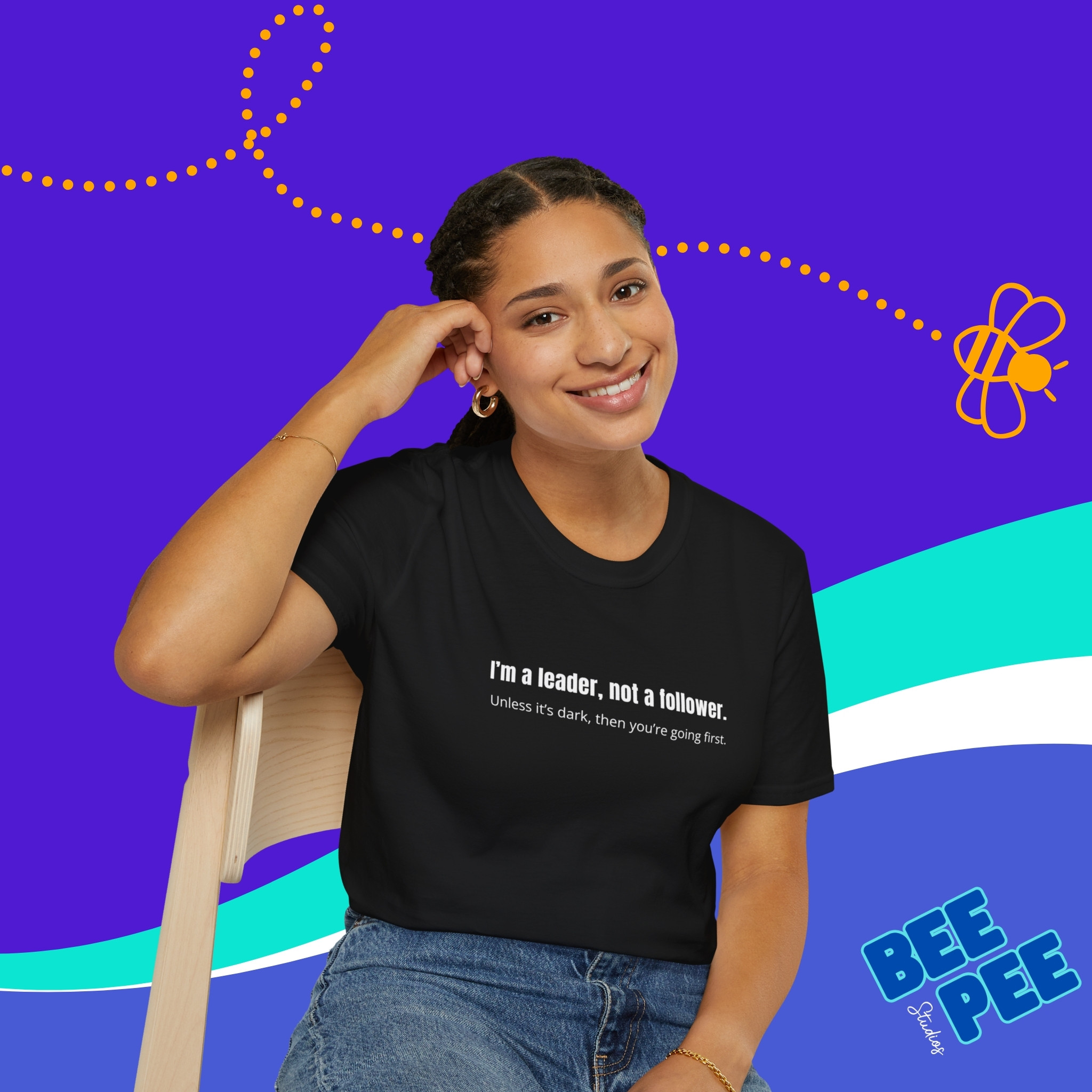 Leader Not Follower T-Shirt, Cool Graphic Tee for Trendsetters, Unisex Casual Wear, Motivational Gift, Everyday Relaxed Style product thumbnail image