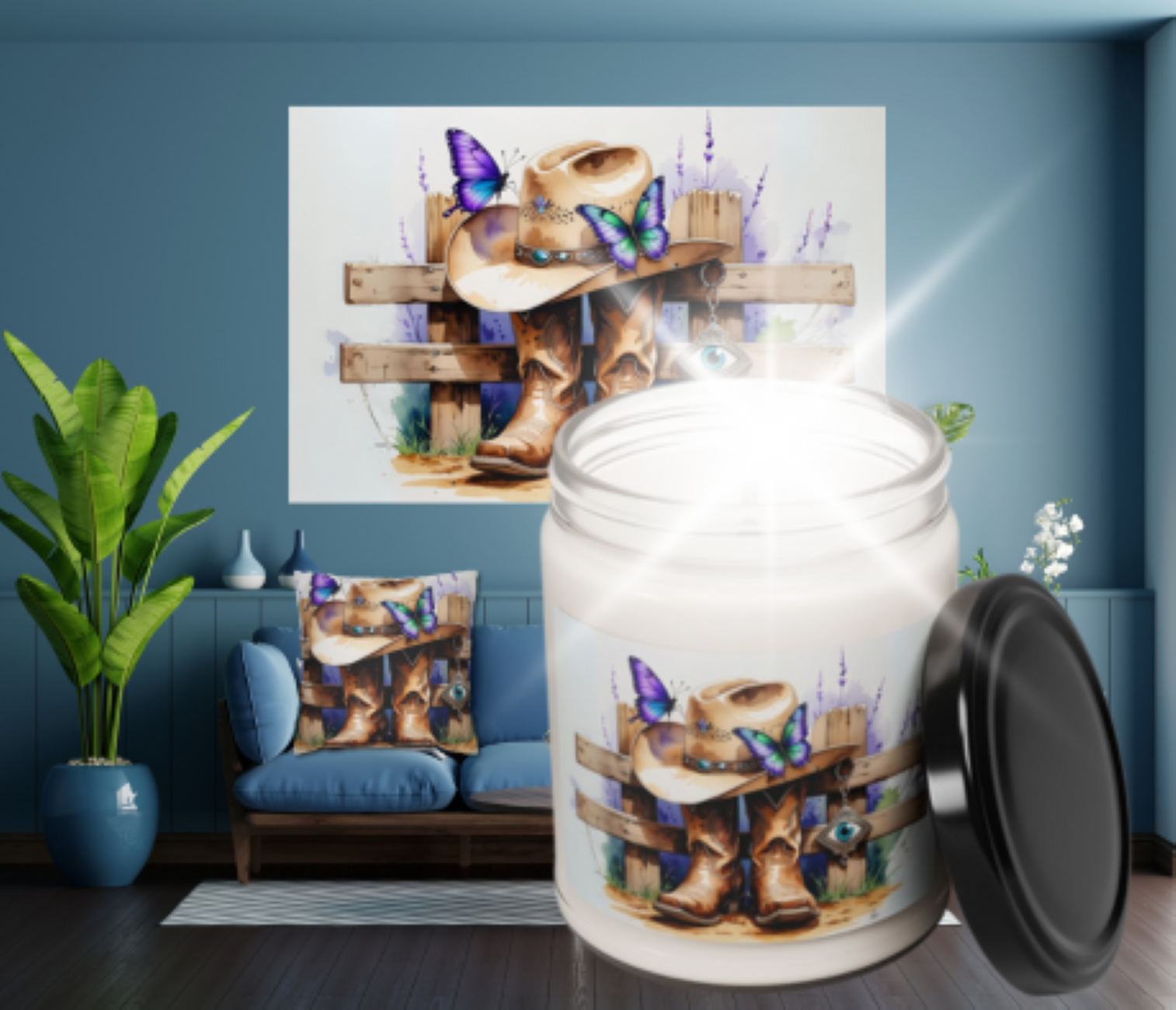 Rustic Cowboy Candle, Natural Scented Ritual Candles by CarmaQuanTarot – Intention-Infused Soy Candles for Love n Wealth, Protection n Spiritual Transformation Western Lovers, Cozy Atmosphere, Farmhouse Candle Decor, Christmas Warmth, Clean Cotton, Cinnamon Vanilla, Coconut Cream