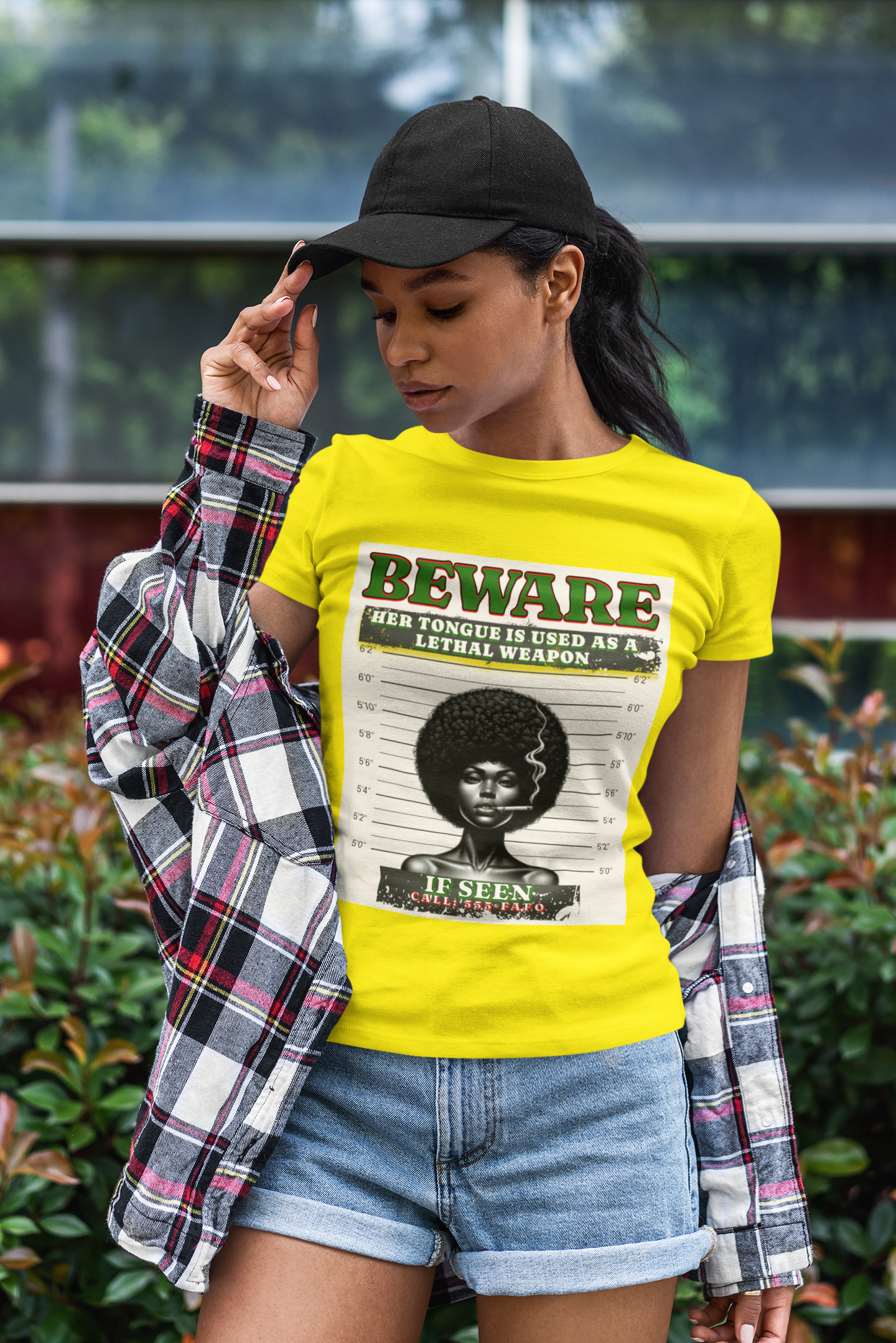Empowering Graphic Tee, Her Tongue is a Lethal Weapon Shirt, FAFO Cotton T-Shirt, Inspirational Art Tee, Funny Trendy Gift for Friends