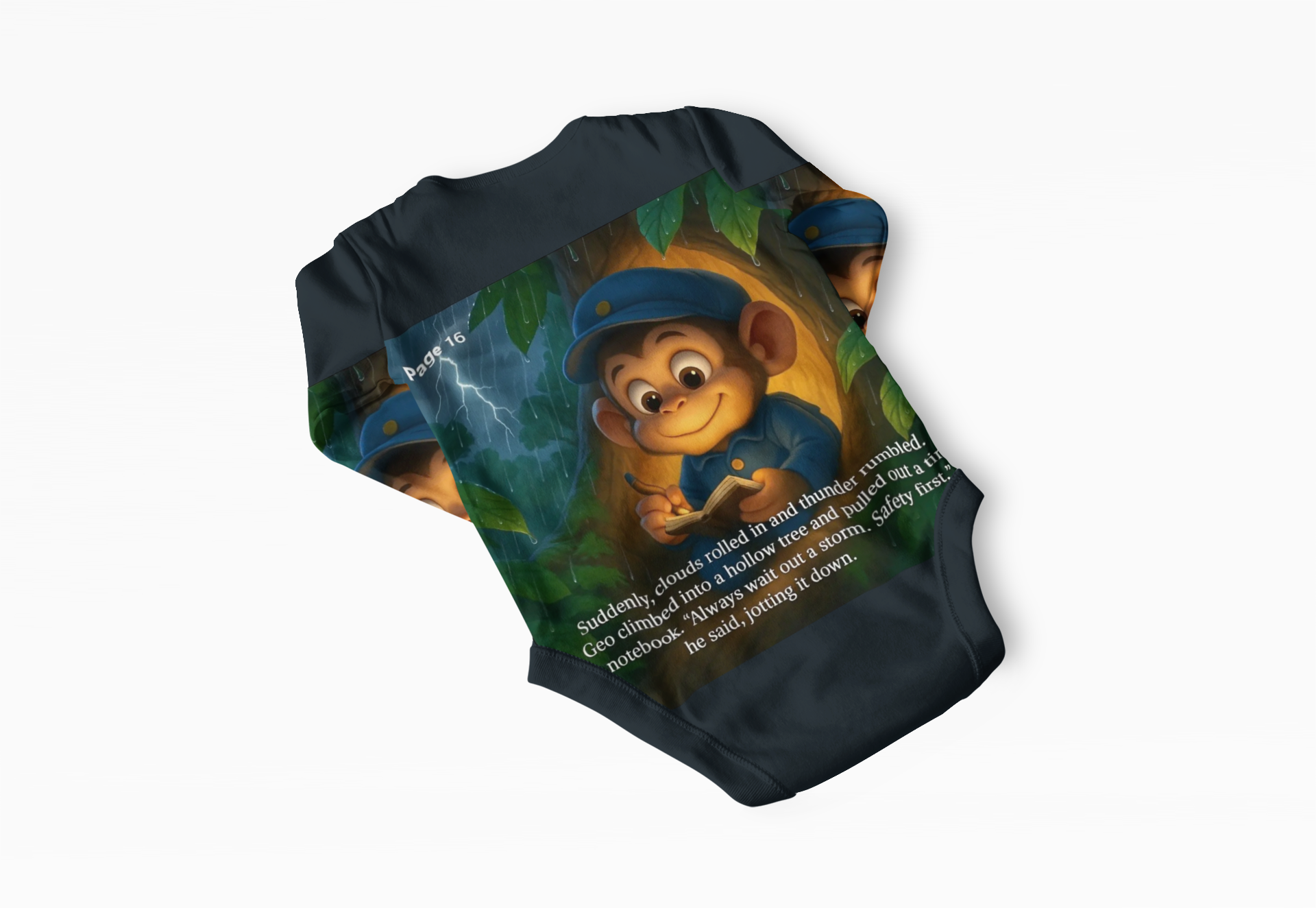 Adorable Infant Long Sleeve Bodysuit with Cute Cartoon Design, Baby Shower Gift, Toddler Apparel, Newborn Outfit, Playful Baby Clothing product thumbnail image