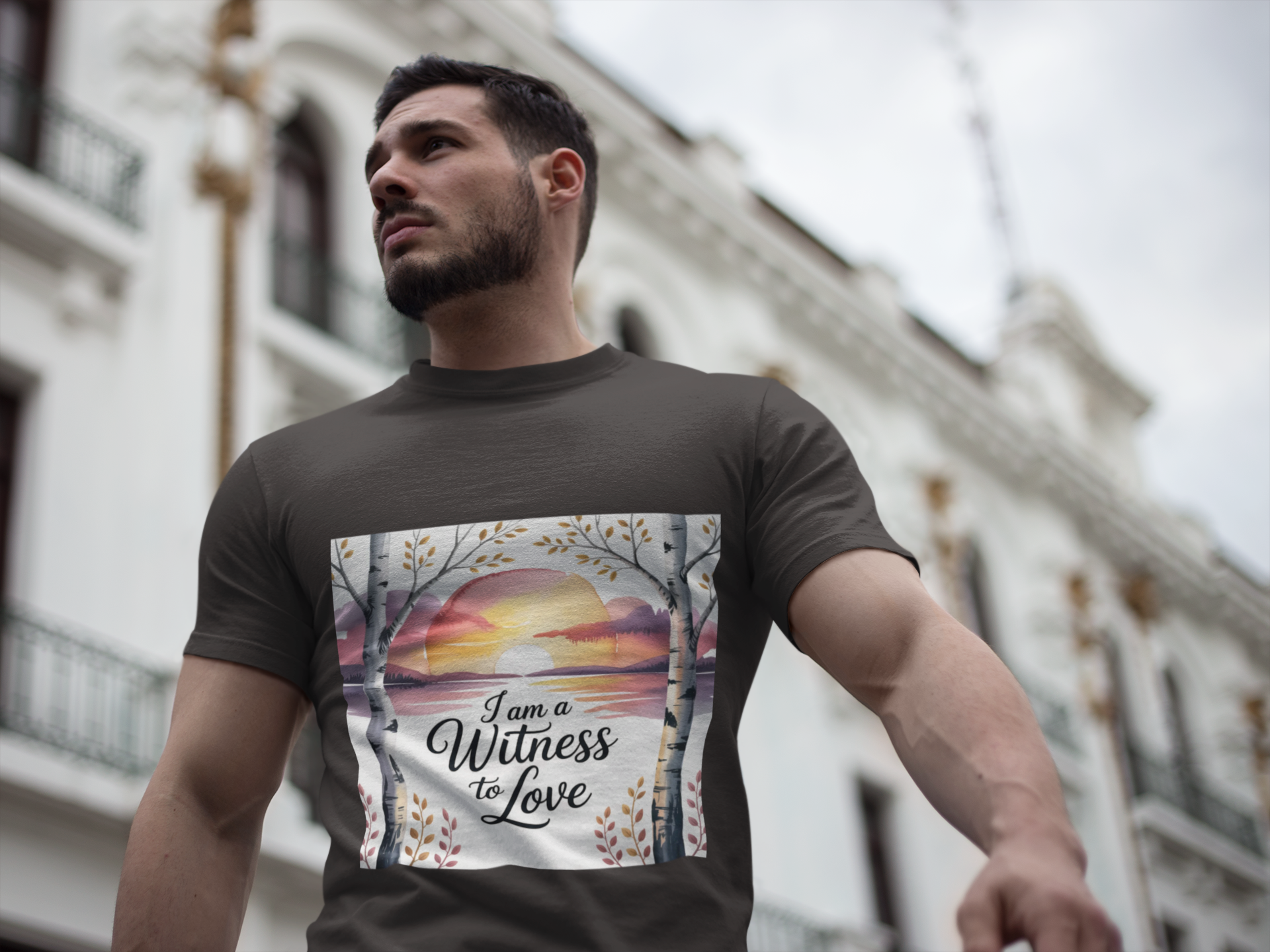 Sunset 'Witness to Love' T-shirt, Nature Lover Gift, Unisex Graphic Tee, Inspirational Shirt, Perfect for Holidays product thumbnail image Sunset 'Witness to Love' T-shirt, Nature Lover Gift, Unisex Graphic Tee, Inspirational Shirt, Perfect for Holidays product thumbnail image