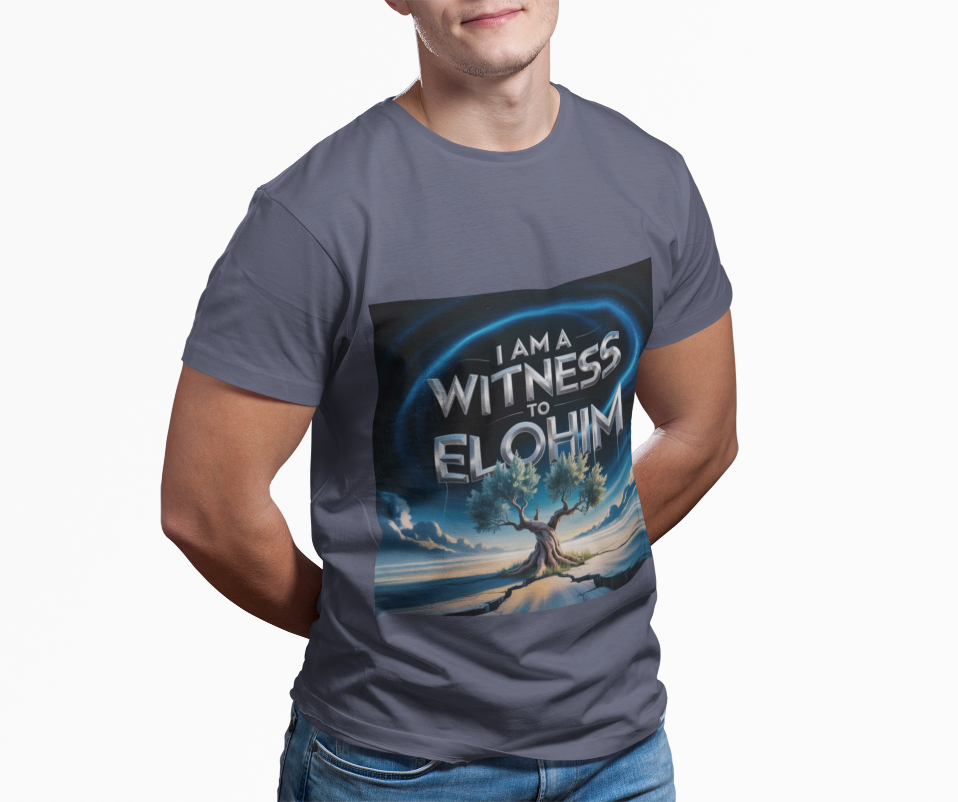 Witness to Elohim Graphic Tee, Unisex Inspirational T-shirt, Spiritual Apparel, Faith-Based Gift, Perfect for Church or Gatherings product thumbnail image