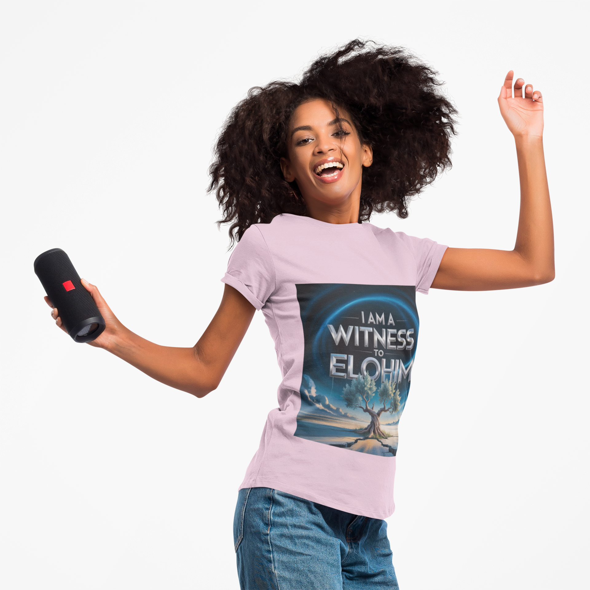 Witness to Elohim Graphic Tee, Unisex Inspirational T-shirt, Spiritual Apparel, Faith-Based Gift, Perfect for Church or Gatherings product thumbnail image Witness to Elohim Graphic Tee, Unisex Inspirational T-shirt, Spiritual Apparel, Faith-Based Gift, Perfect for Church or Gatherings product thumbnail image
