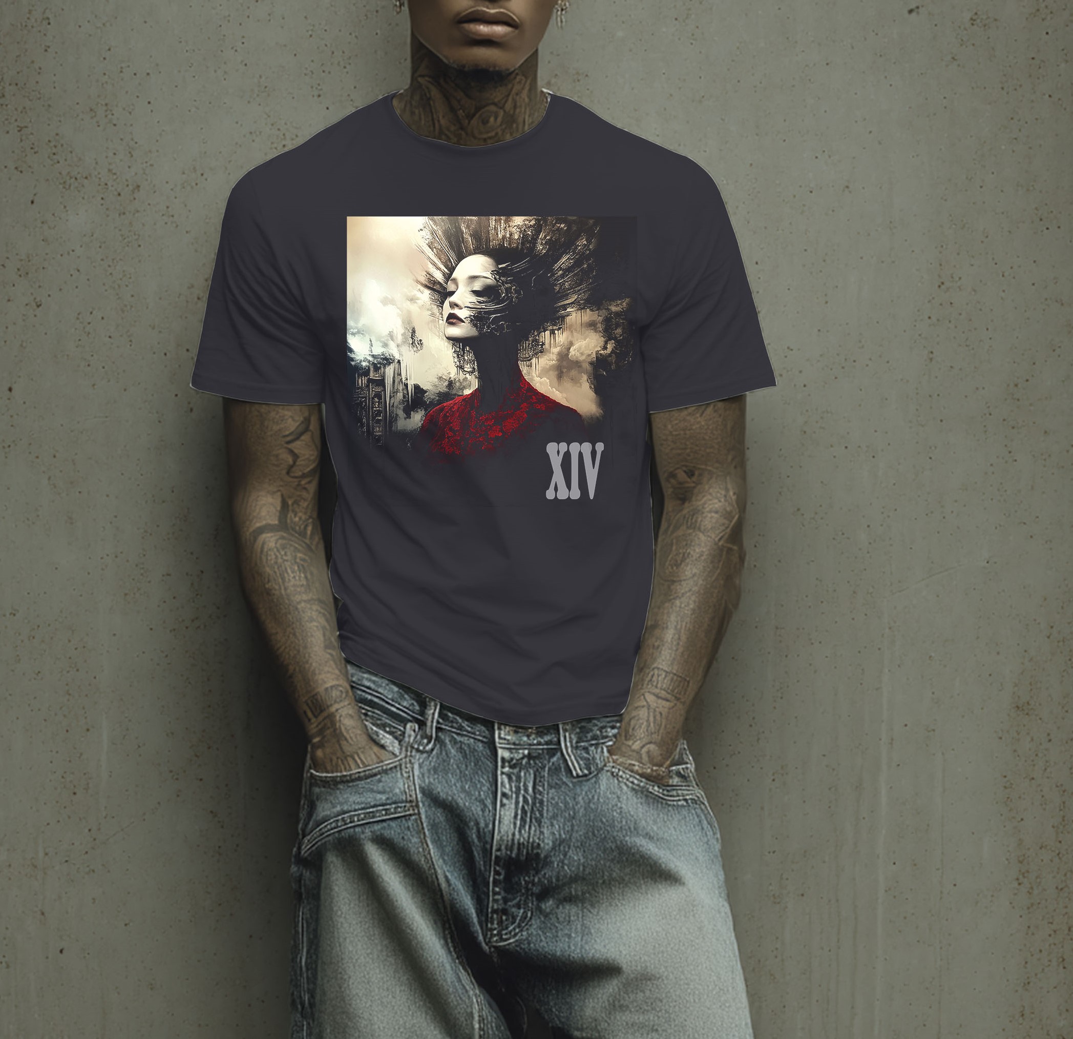 Cybernetic Geisha Art Tee – Carbon XIV Exclusive