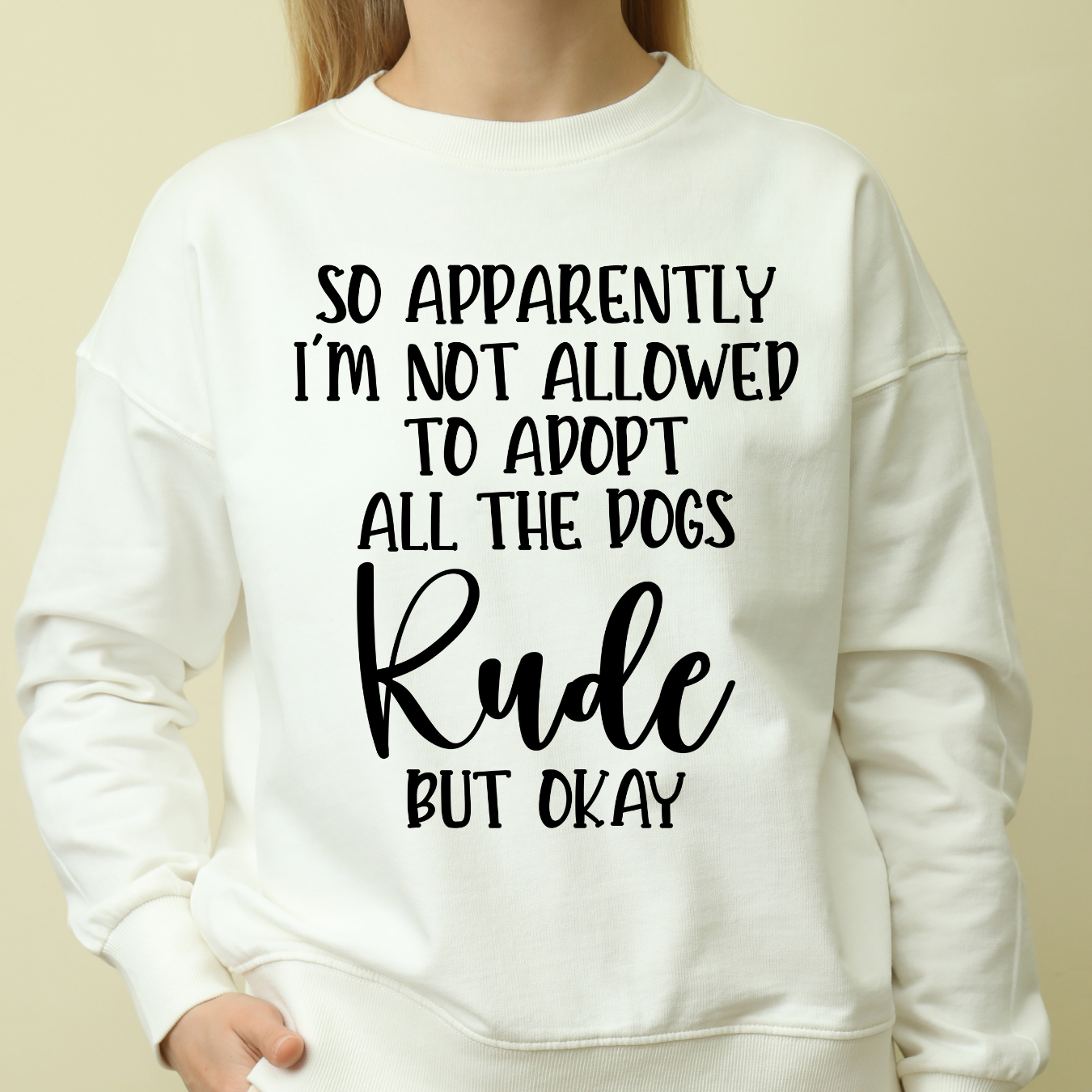 So Apparently I'm Not Allowed to Adopt All The Dogs, Rude But Okay Sweatshirt for Dog Lovers