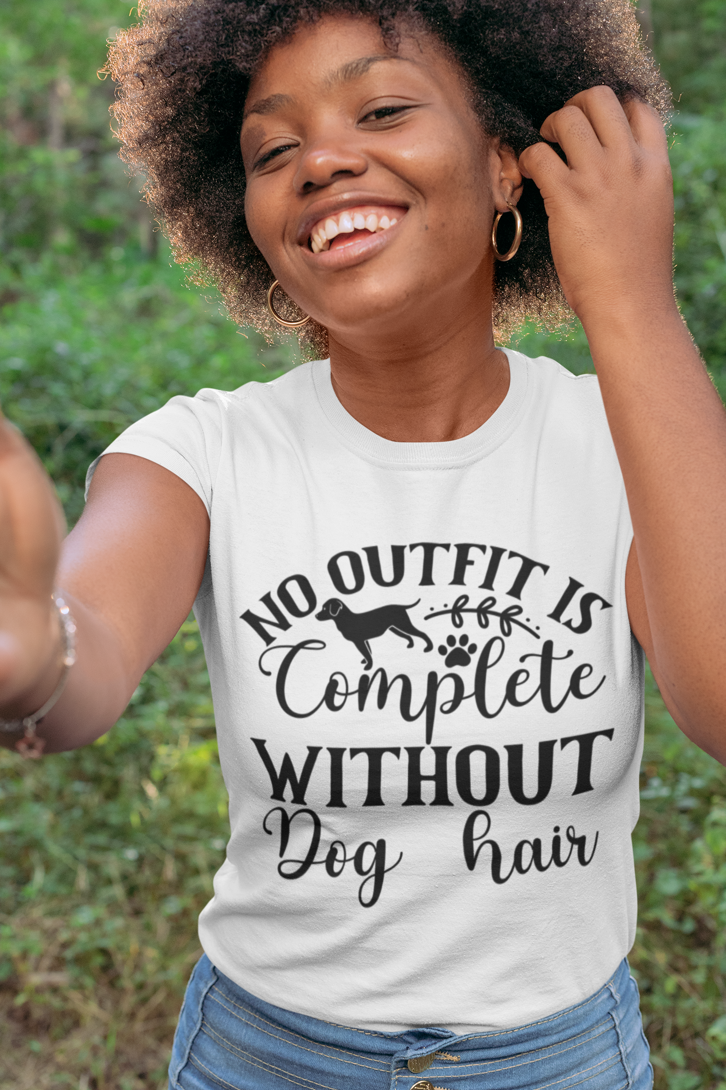 Funny Dog Hair T-Shirt – No Outfit Is Complete Without Dog Hair | Pet Lover Tee product thumbnail image
