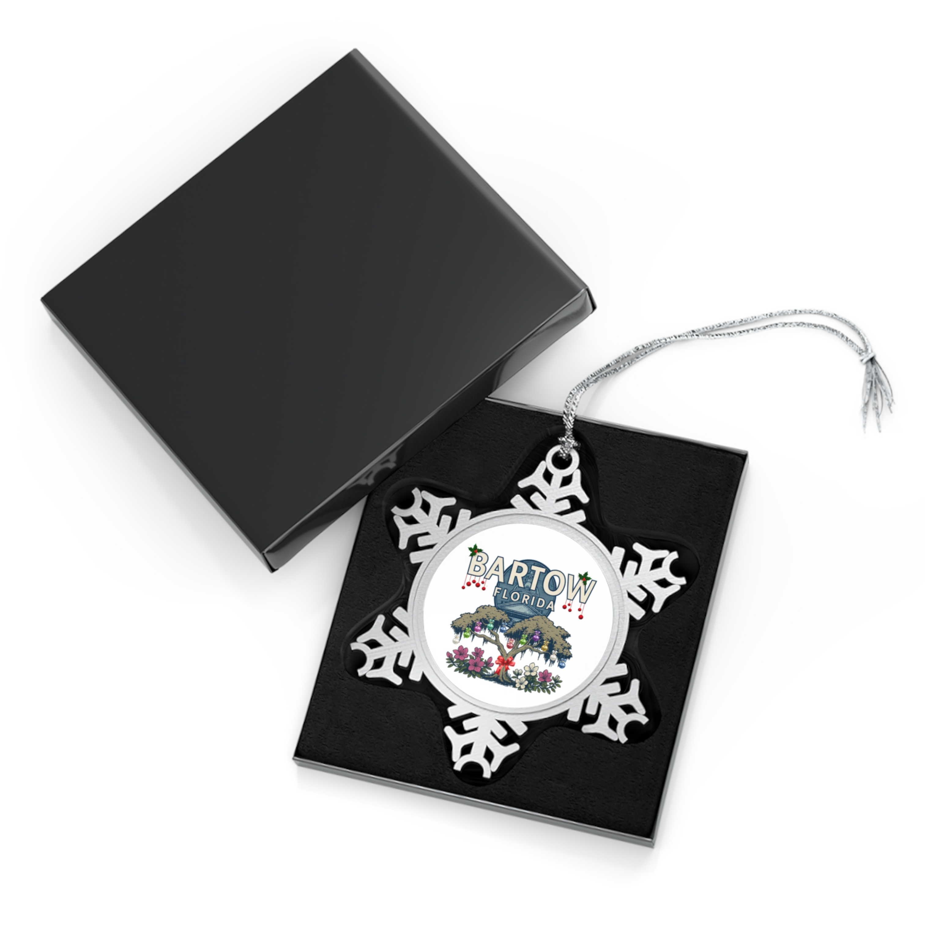Ornament Snowflake Bartow, Florida Pewter Holiday Souvenir Gift product thumbnail image