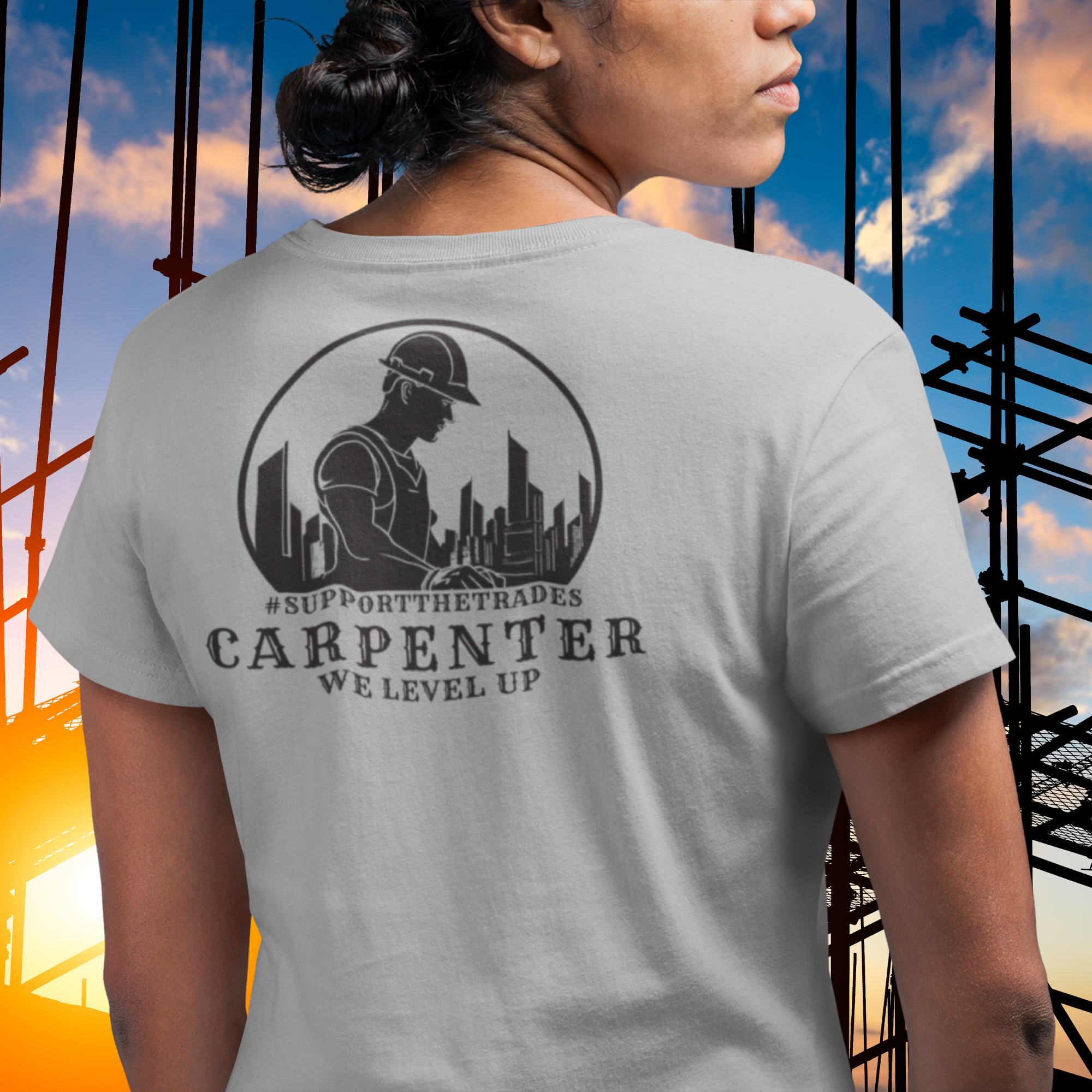 Carpenter Vintage T-Shirt, Construction Worker Tee, We Level Up Shirt, Woodworker Gift, Blue-Collar Pride Top, Hard Hat Silhouette Tee, Job product thumbnail image Carpenter Vintage T-Shirt, Construction Worker Tee, We Level Up Shirt, Woodworker Gift, Blue-Collar Pride Top, Hard Hat Silhouette Tee, Job product thumbnail image
