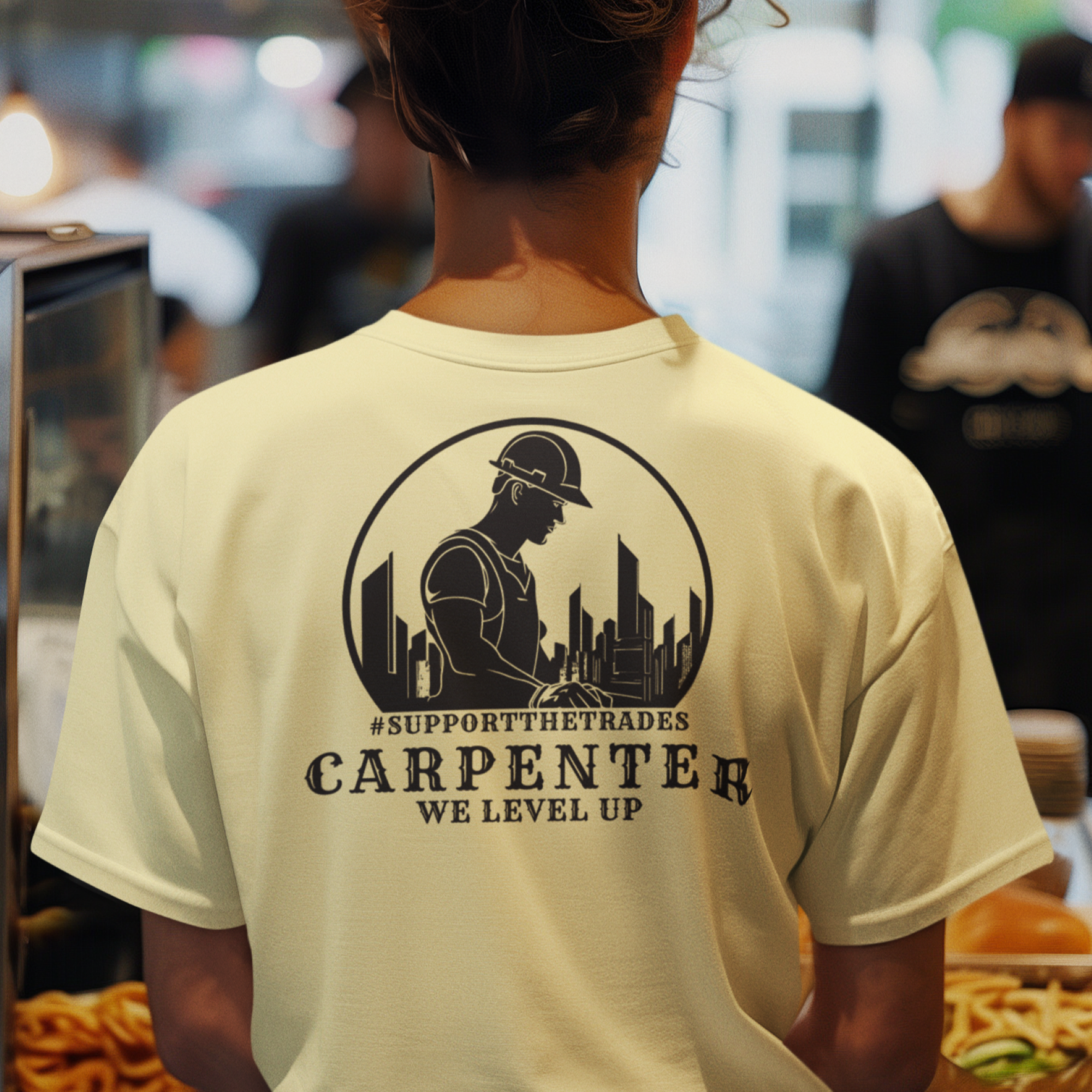 Carpenter Vintage T-Shirt, Construction Worker Tee, We Level Up Shirt, Woodworker Gift, Blue-Collar Pride Top, Hard Hat Silhouette Tee, Job product thumbnail image Carpenter Vintage T-Shirt, Construction Worker Tee, We Level Up Shirt, Woodworker Gift, Blue-Collar Pride Top, Hard Hat Silhouette Tee, Job product thumbnail image