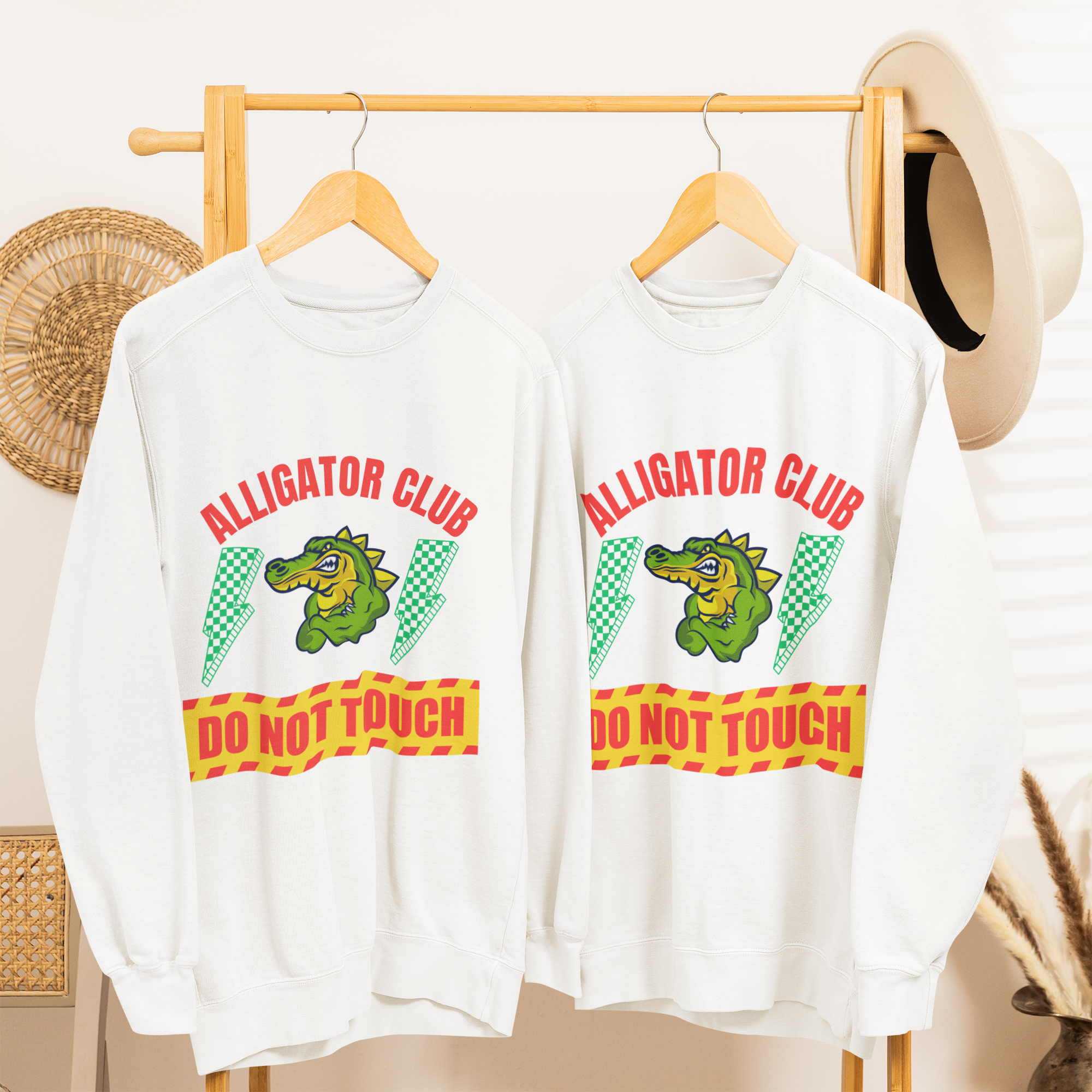 Alligator Club Unisex Crewneck Sweatshirt, Cozy Sweatshirt, Fun Gift for Animal Lovers, Unique Fashion, Nature Enthusiast Apparel product thumbnail image