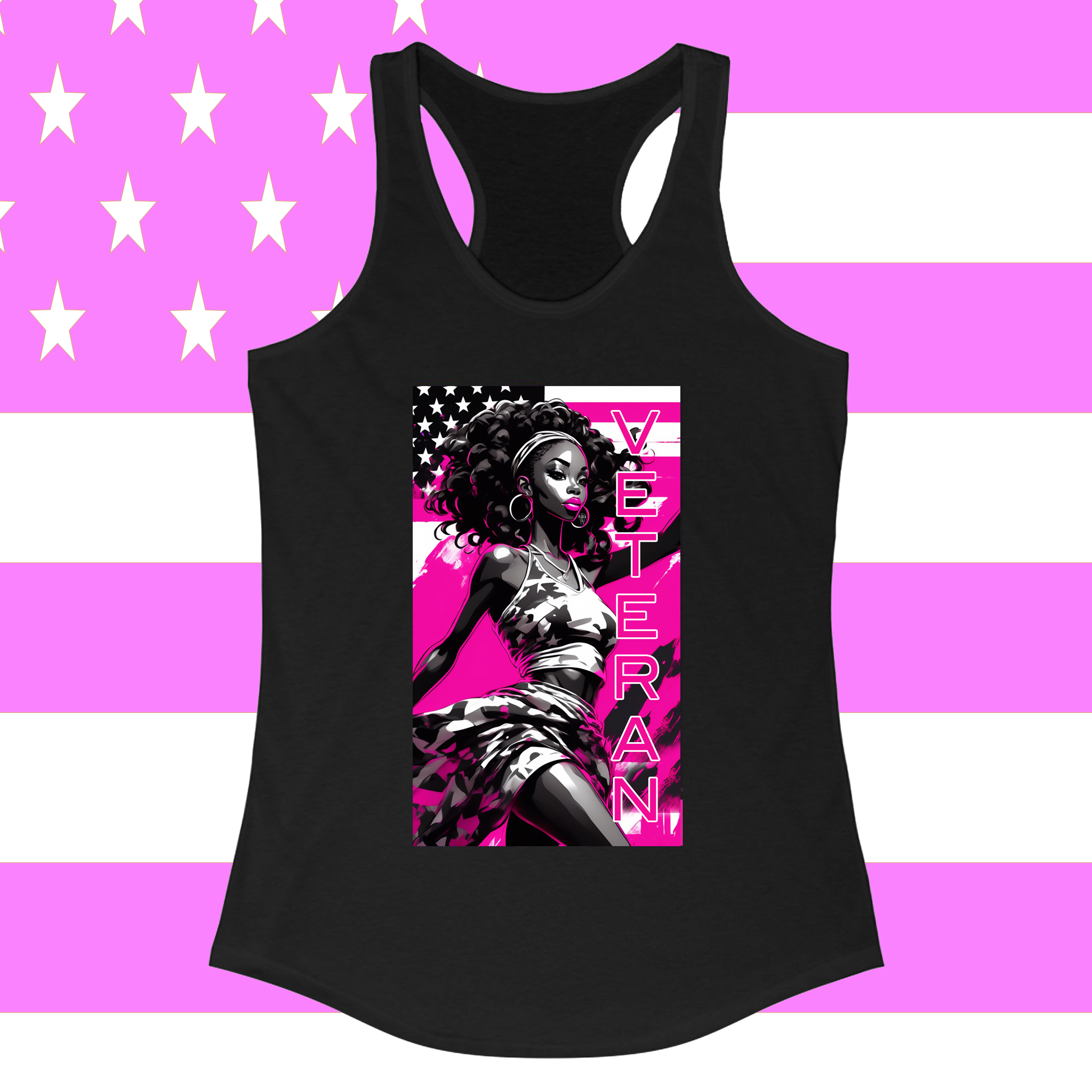 Women's Cammo Veteran Racerback Tank