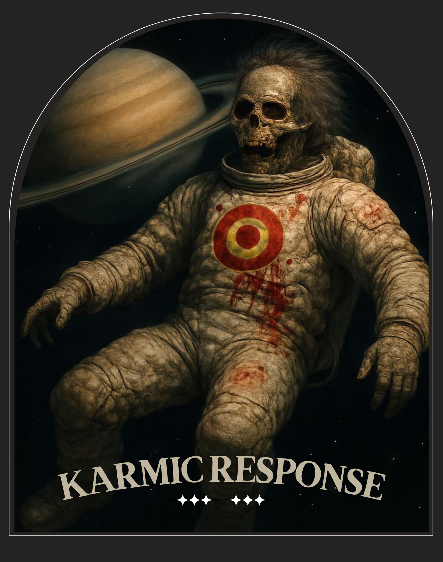 Karmic Response Astronaut Lost In Space Graphic Tee