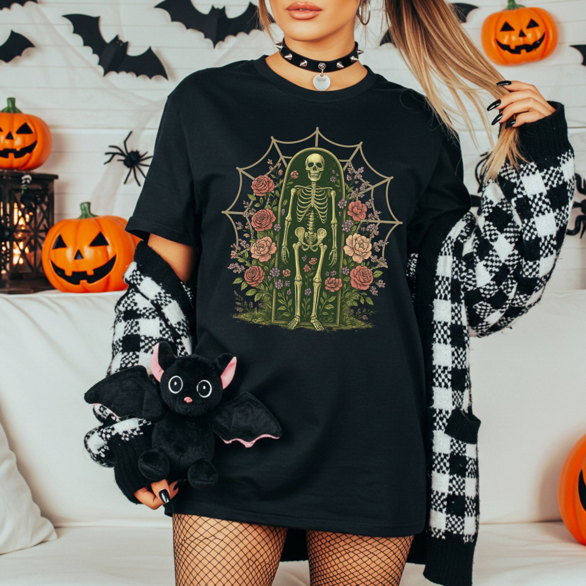 Floral Skeleton T-shirt product thumbnail image