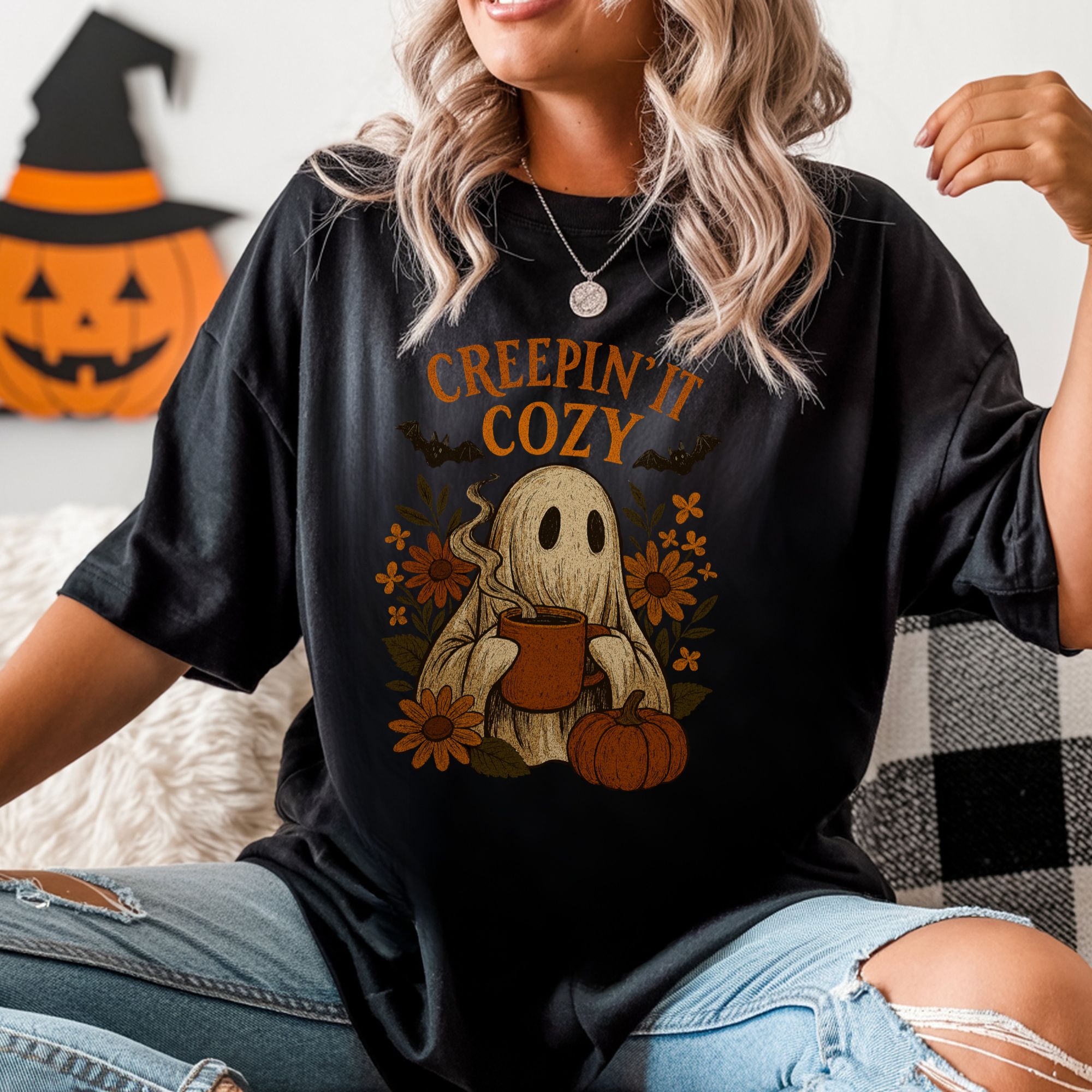  Creepin It Cozy Halloween Shirt product thumbnail image