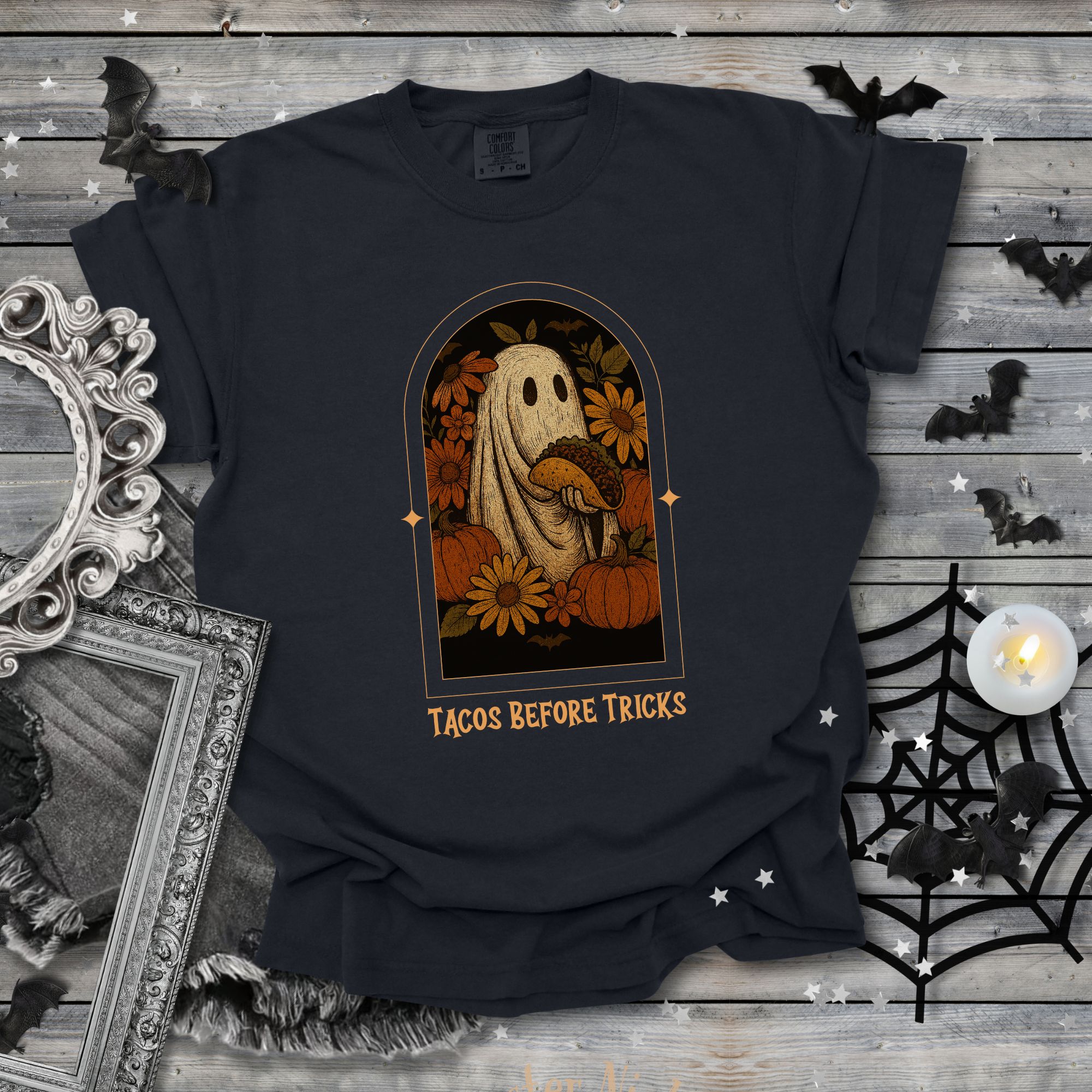 Ghost T-Shirt Tacos Before Tricks Design