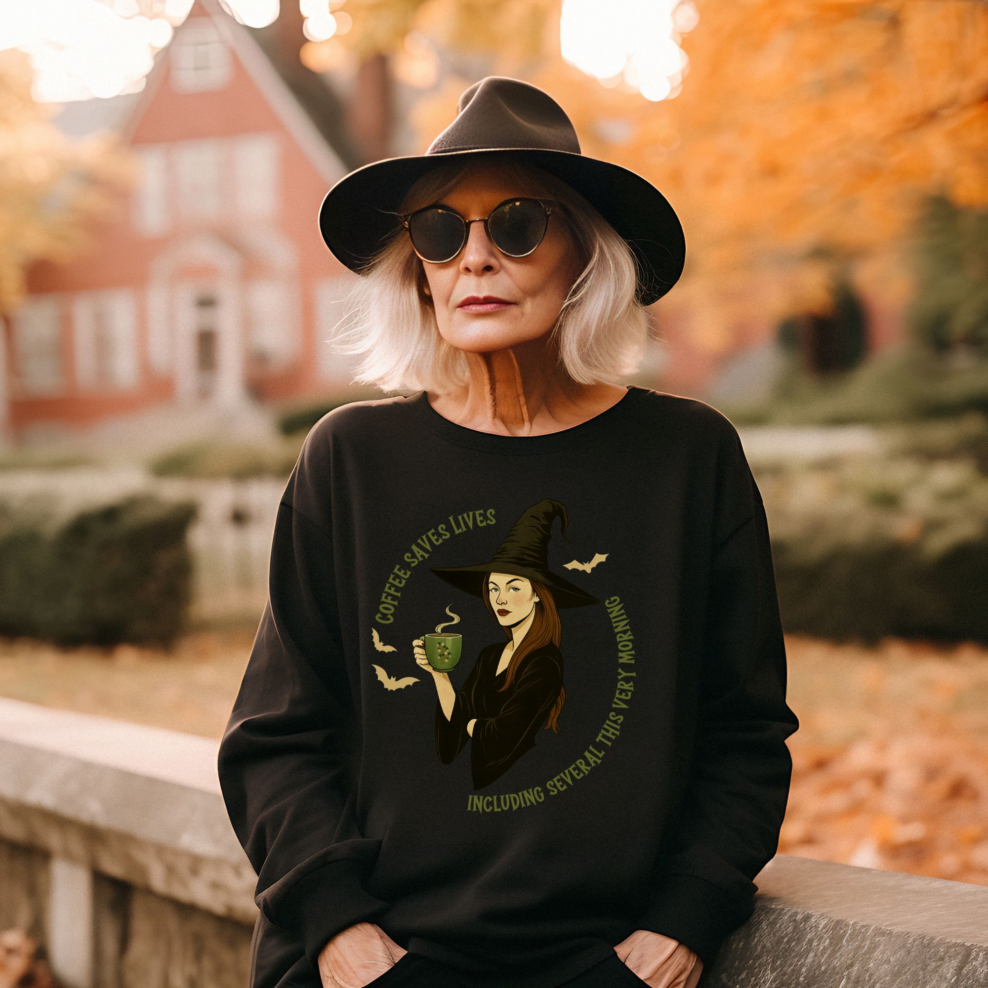 Coffee Saves Lives Witch Sweatshirt product thumbnail image