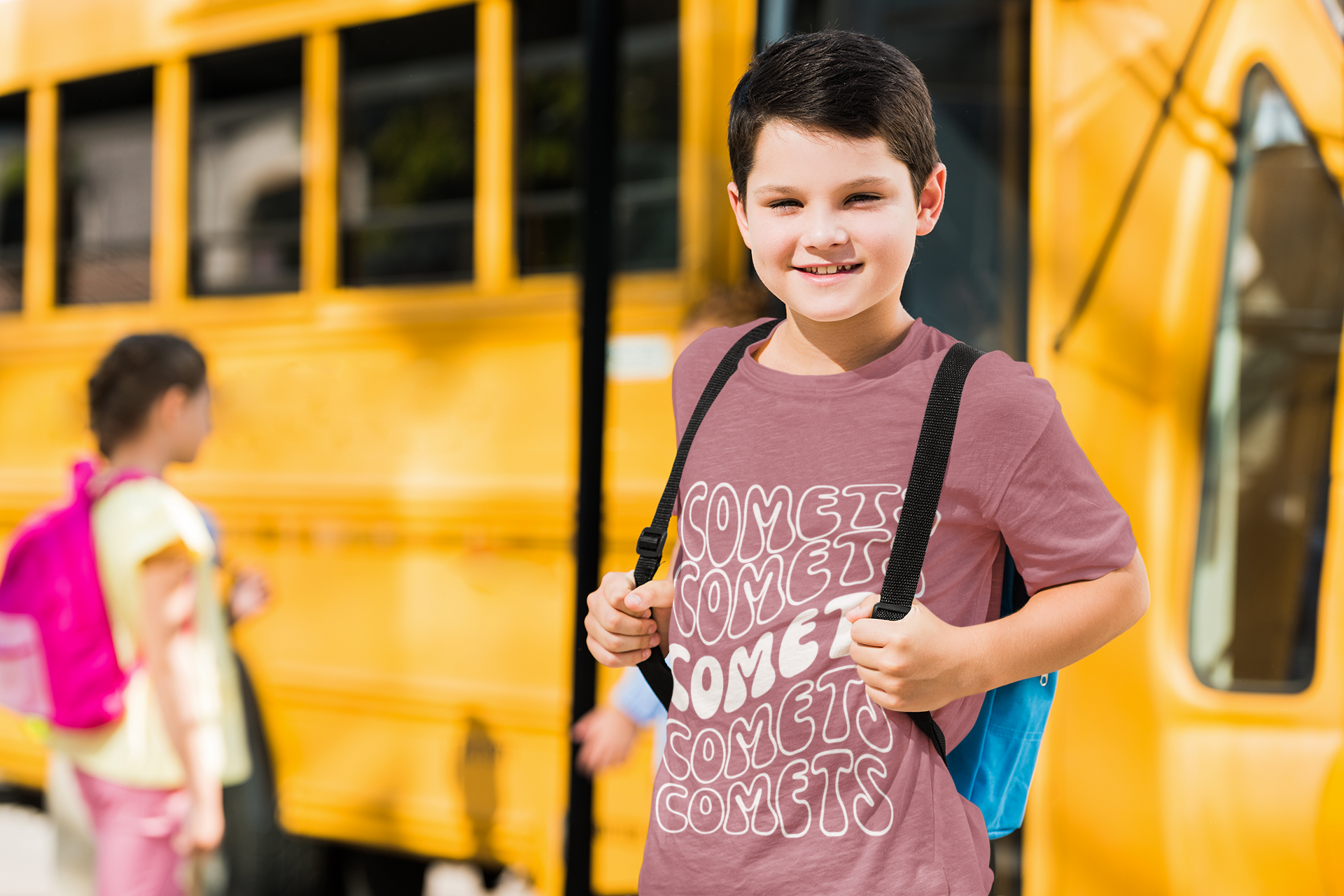 Comets Wavy Print Youth Midweight Tee product thumbnail image Comets Wavy Print Youth Midweight Tee product thumbnail image