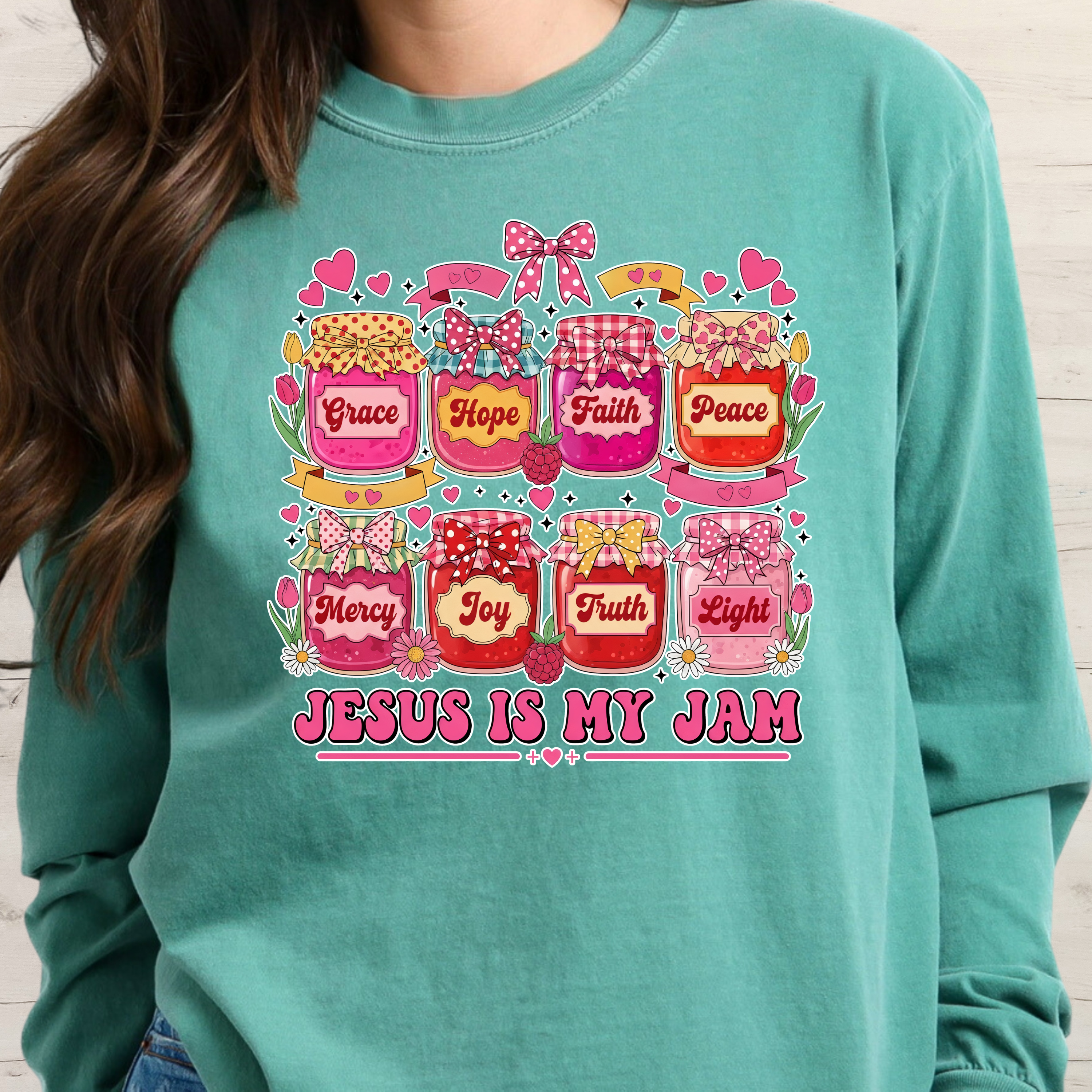 Jesus is My Jam Comfort Colors 6014 - Long Sleeve T-Shirt - Cozy Christian Tee for Devotion, Faith Gifts, Religious Wear, Everyday Comfort product thumbnail image
