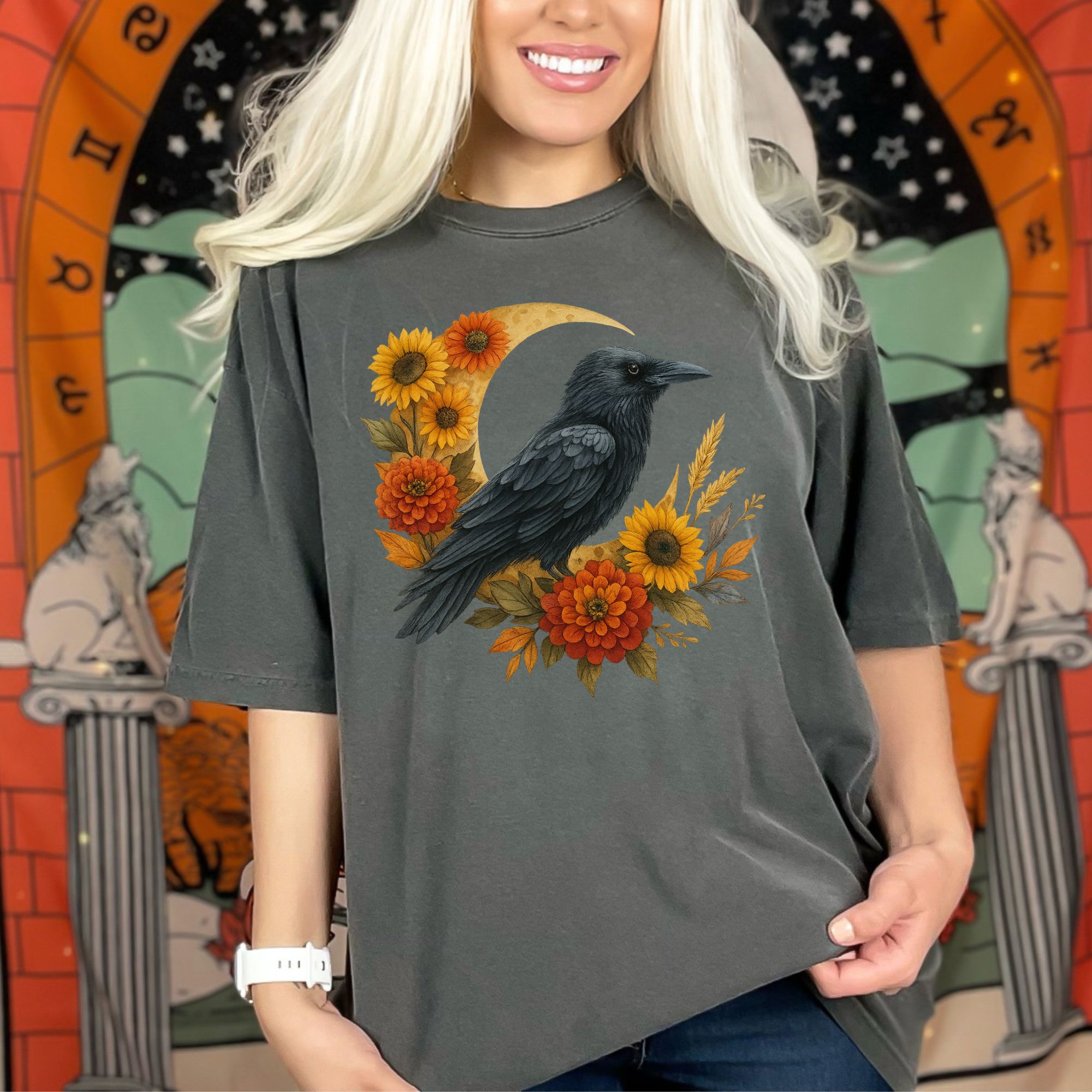 Autumn Raven Moon Shirt product thumbnail image Autumn Raven Moon Shirt product thumbnail image